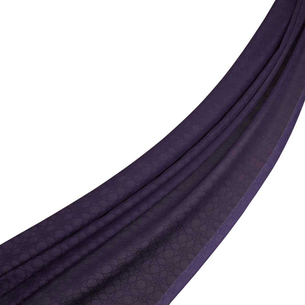 İpekevi Dört Mevsim Monogram Desen Şal 04356-Mor