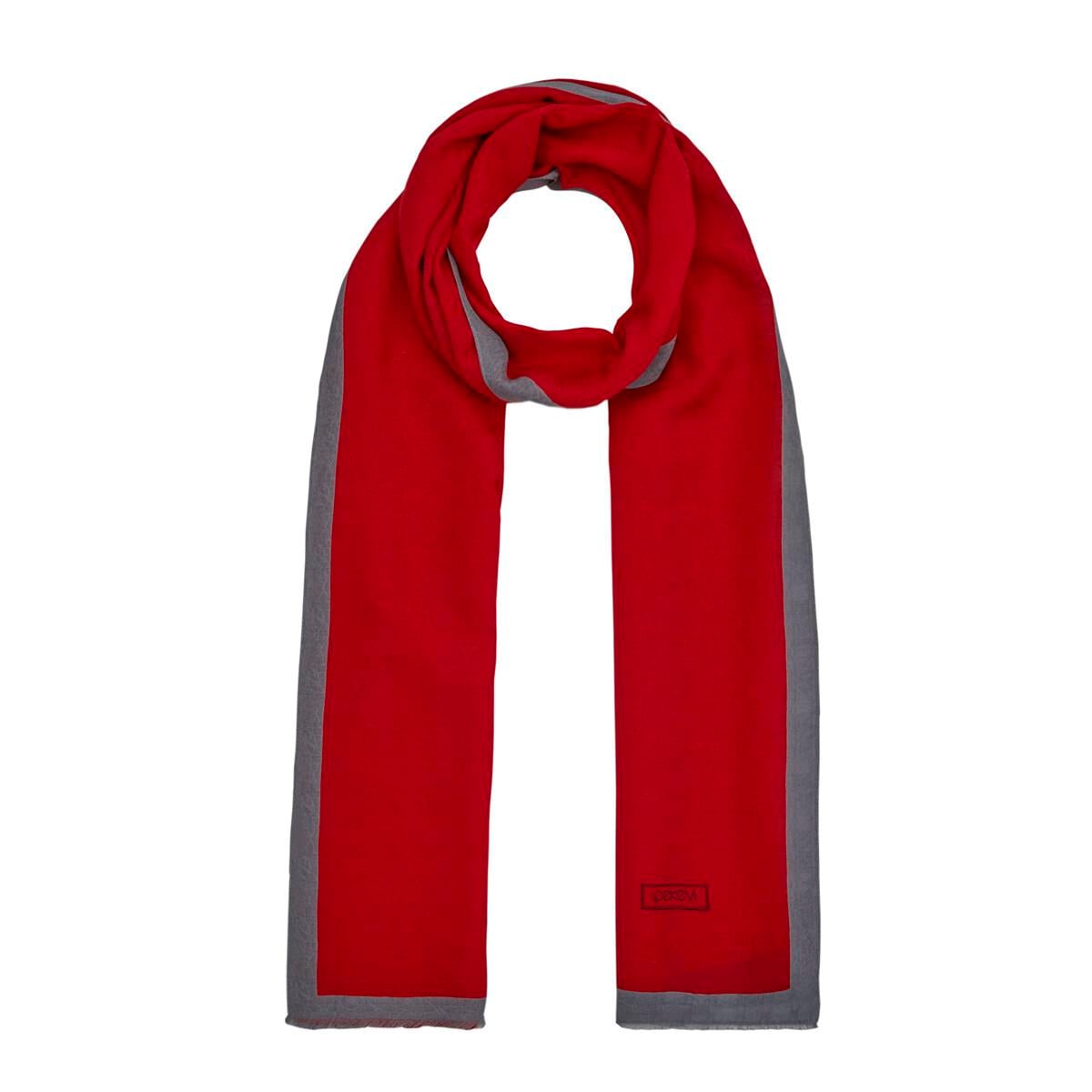 İpekevi Dört Mevsim Monogram Desen Şal 04356-Kırmızı