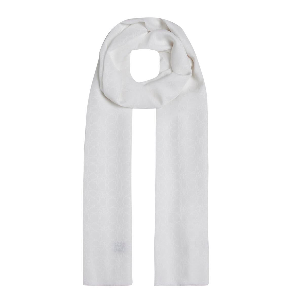 İpekevi Dört Mevsim Monogram Desen Şal 04356-İnci Beyazı