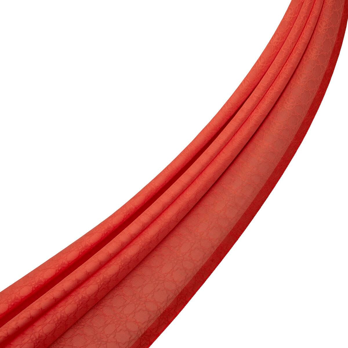 İpekevi Dört Mevsim Monogram Desen Şal 04356-Oranj