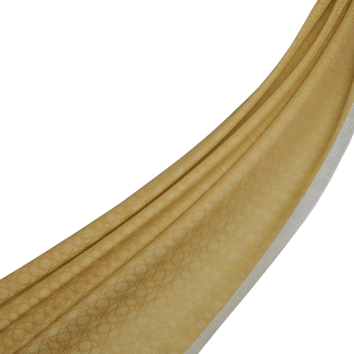 İpekevi Dört Mevsim Monogram Desen Şal 04356-Gold