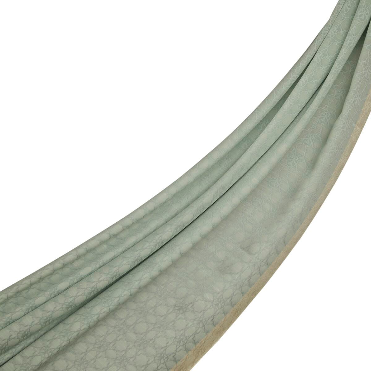 İpekevi Dört Mevsim Monogram Desen Şal 04356-Mint Yeşili