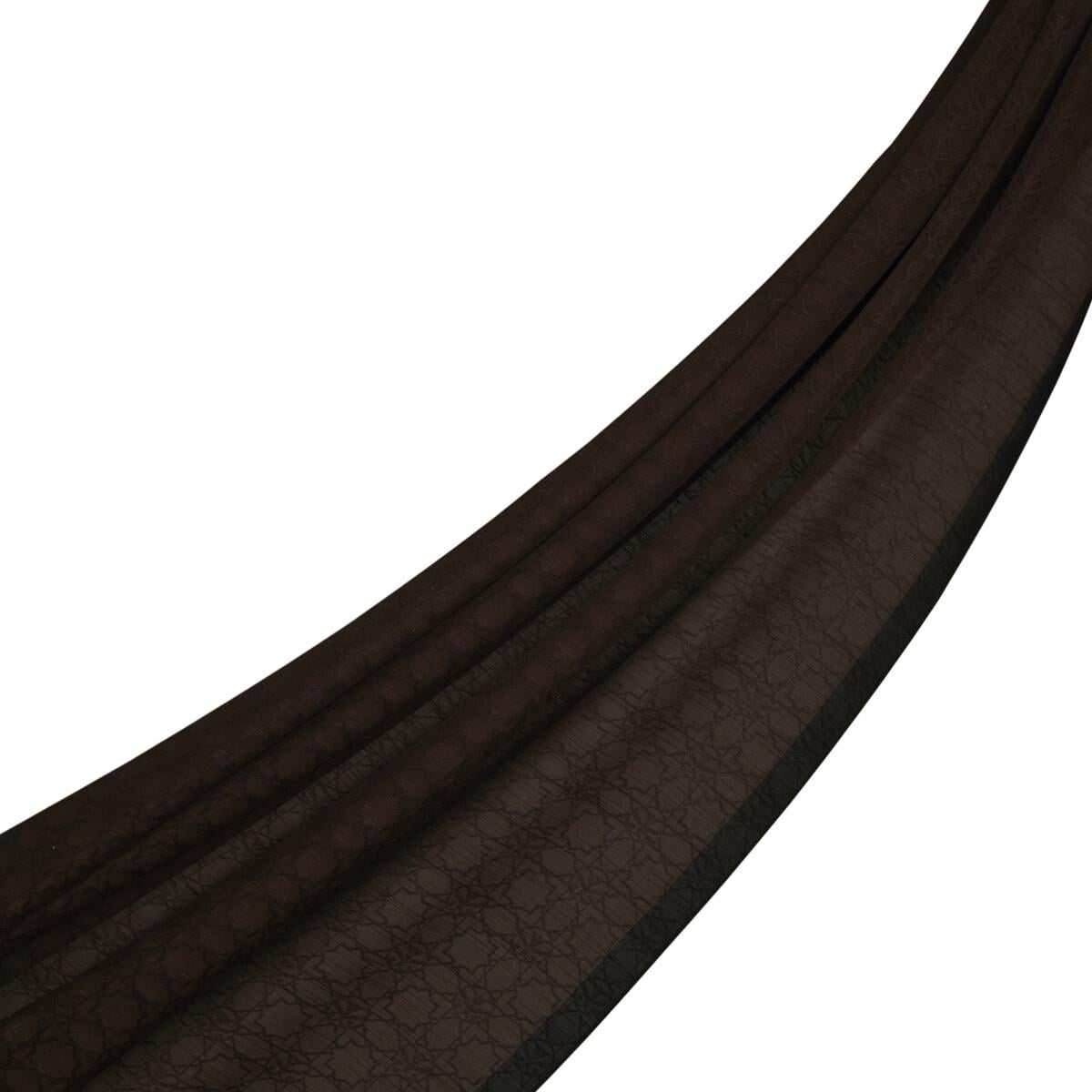 İpekevi Dört Mevsim Monogram Desen Şal 04356-Acı Kahve