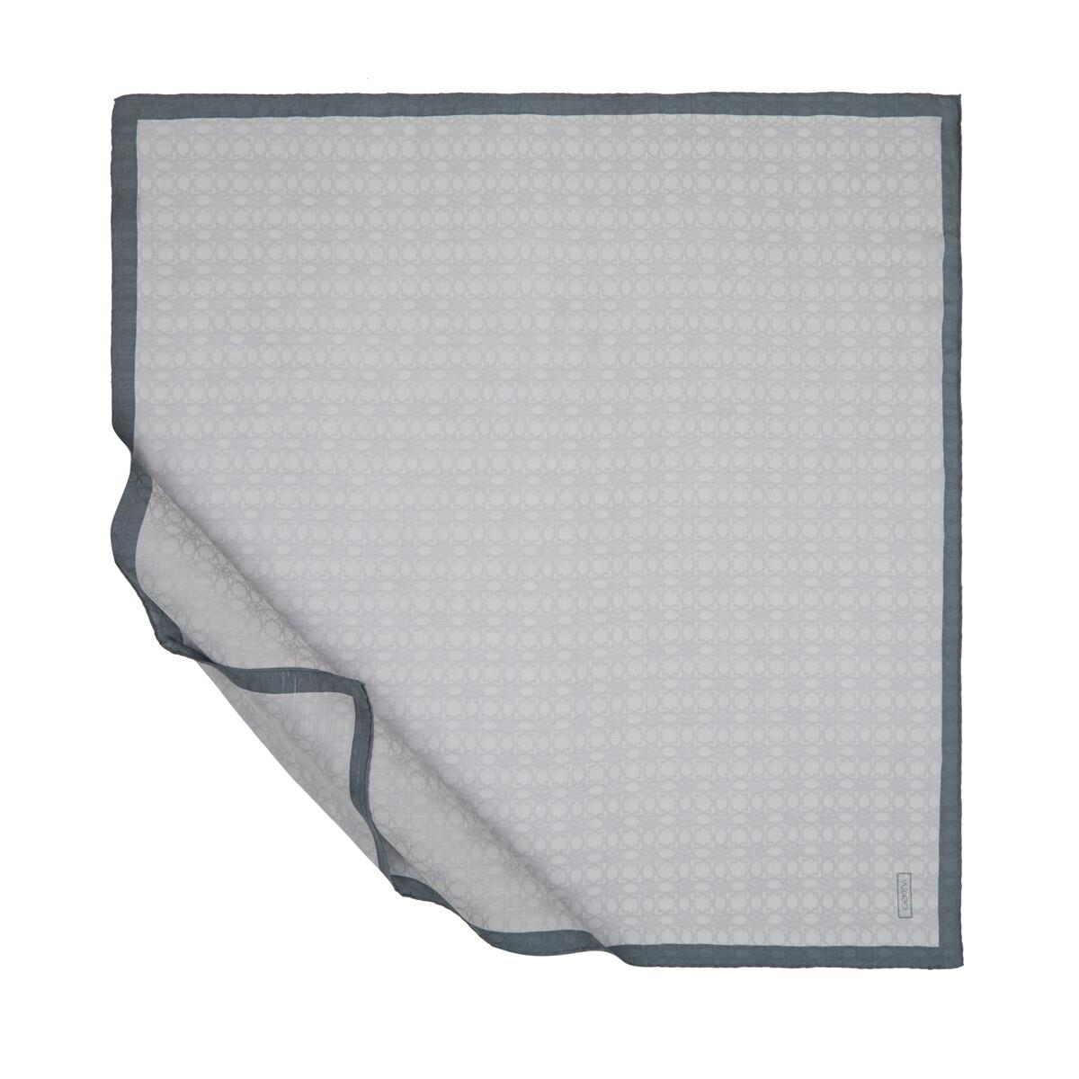 İpekevi Dört Mevsim Monogram Eşarp 04357-Buz Beyazı
