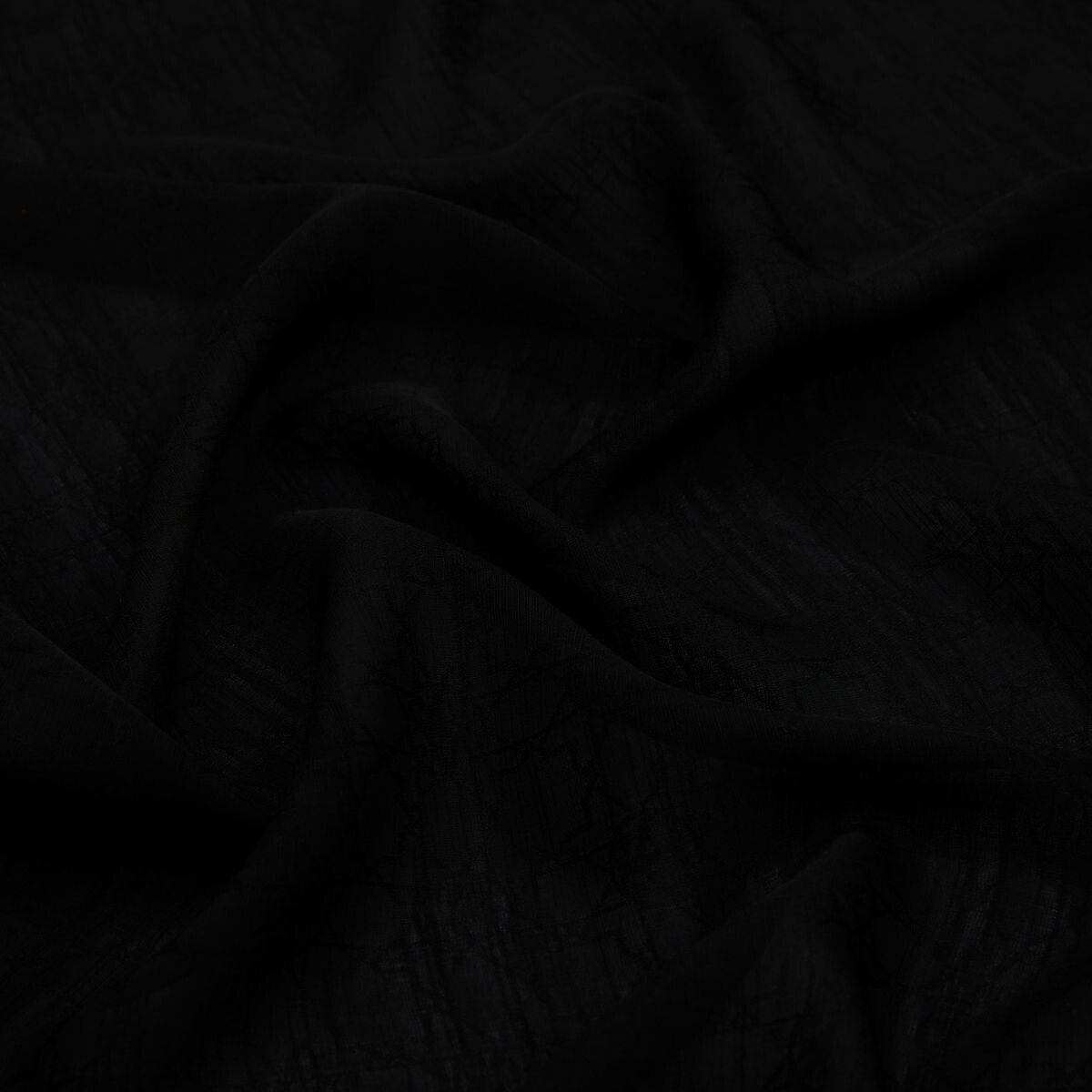 İpekevi Dört Mevsim Monogram Eşarp 04358-Siyah