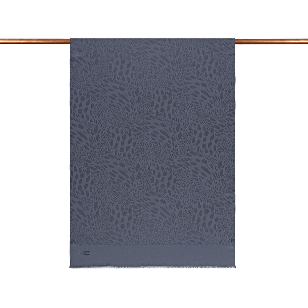 İpekevi Dört Mevsim Vahra Desenli Monogram Jakar Şal 04471-Gümüş