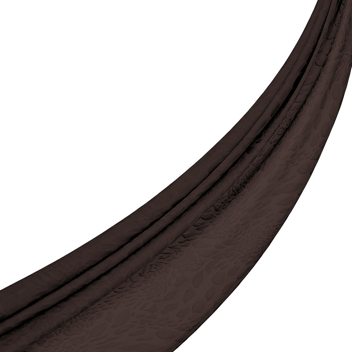İpekevi Dört Mevsim Vahra Desenli Monogram Jakar Şal 04471-Acı Kahve
