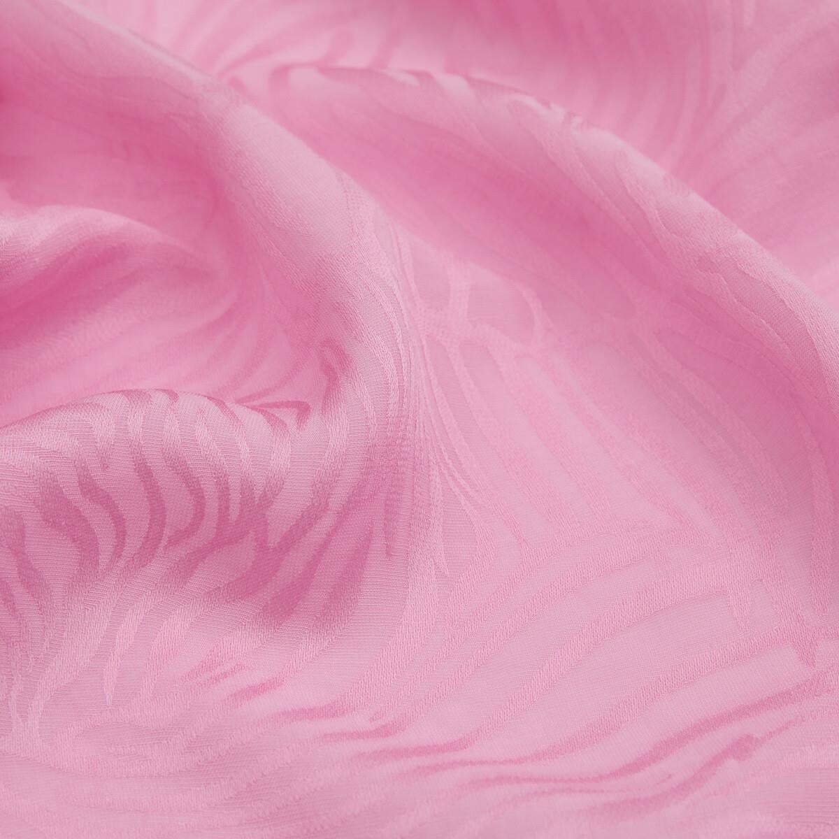 İpekevi Dört Mevsim Zebra Desenli Monogram Jakar Şal 04473-Şeker Pembe