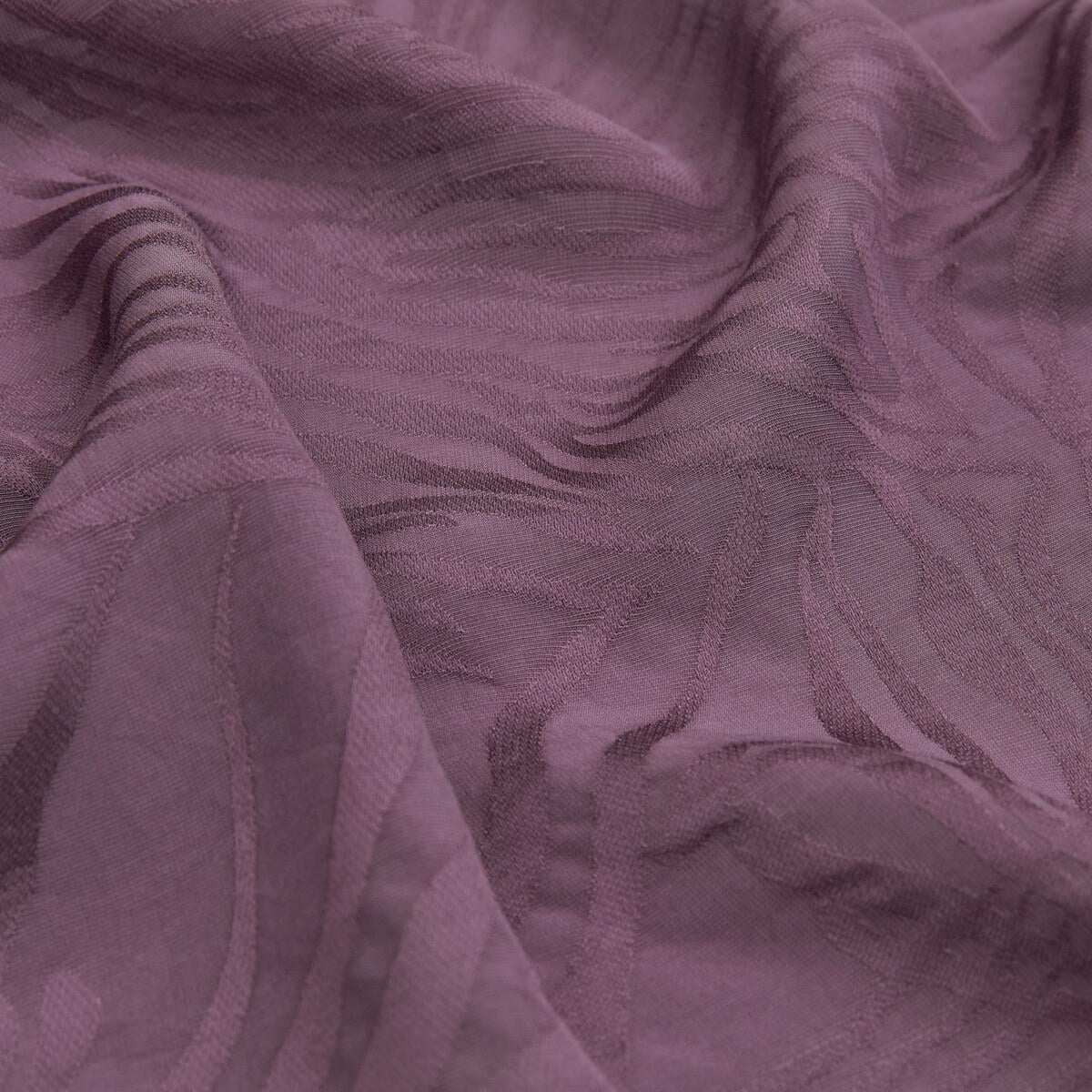 İpekevi Dört Mevsim Zebra Desenli Monogram Jakar Şal 04473-İncir Moru