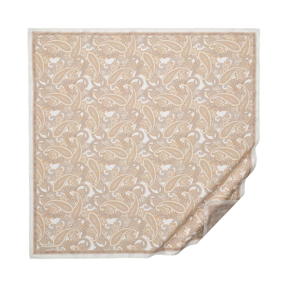 İpekevi Mezopotamya Model 01 Desenli Tensel Soft  Eşarp 02221-Kum Beji