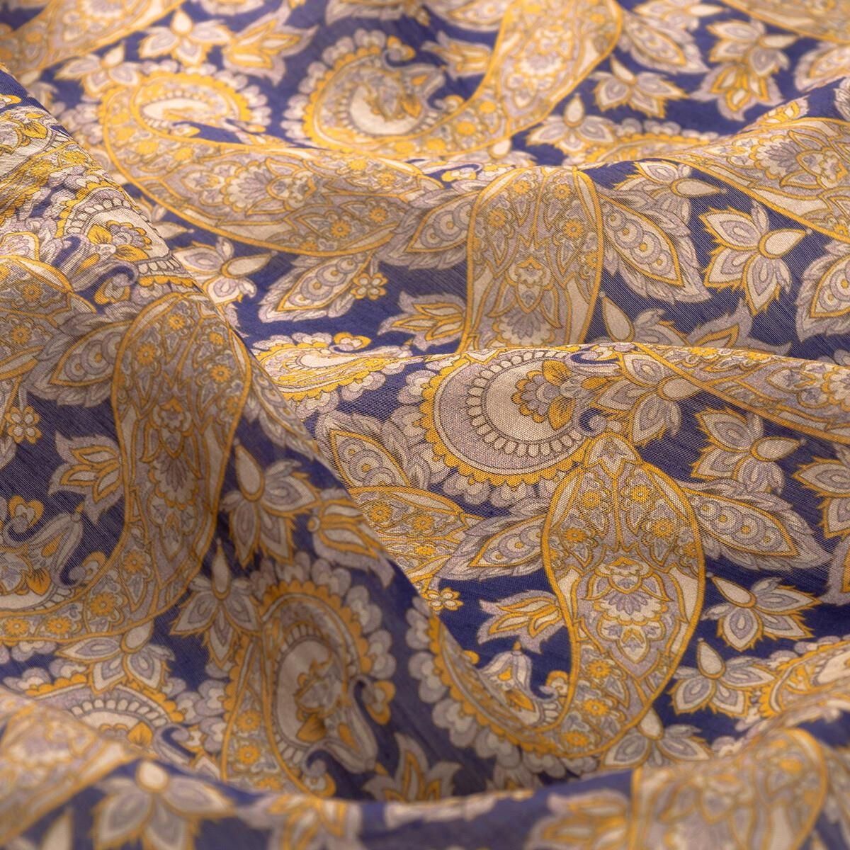 İpekevi Mezopotamya Model 02 Desenli Tensel Soft  Eşarp 02224-Taş Gold