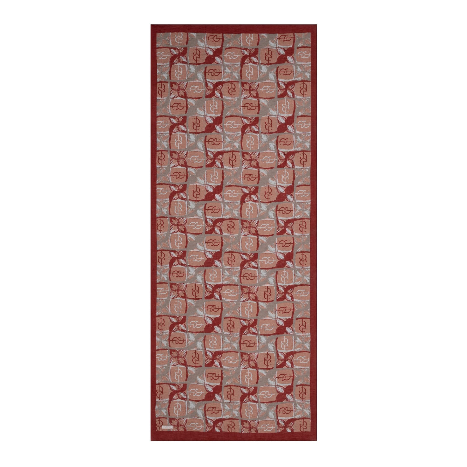 İpekevi Mono Döngü Tensel Şal 03889-Bordo Gri