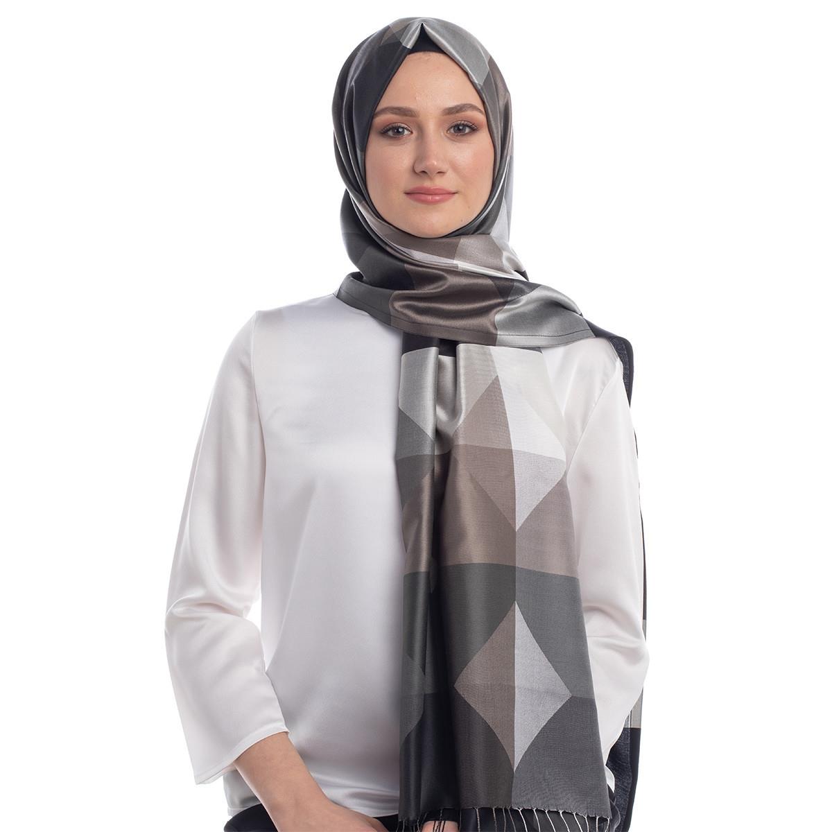 İpekevi Parsel Desenli İpek Şal 05079-Model 07