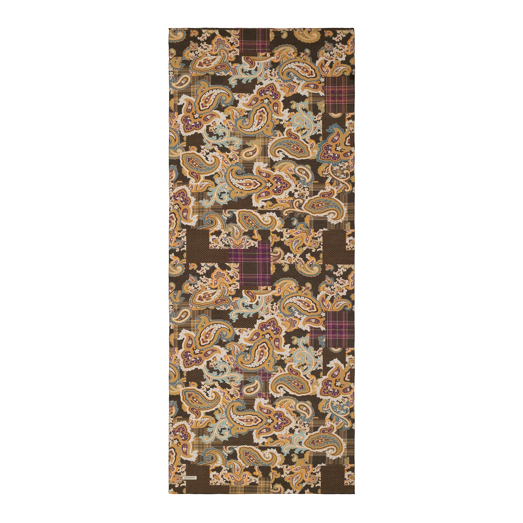 İpekevi Patchwork Desenli TenSoft Şal 03920-Haki Yeşil