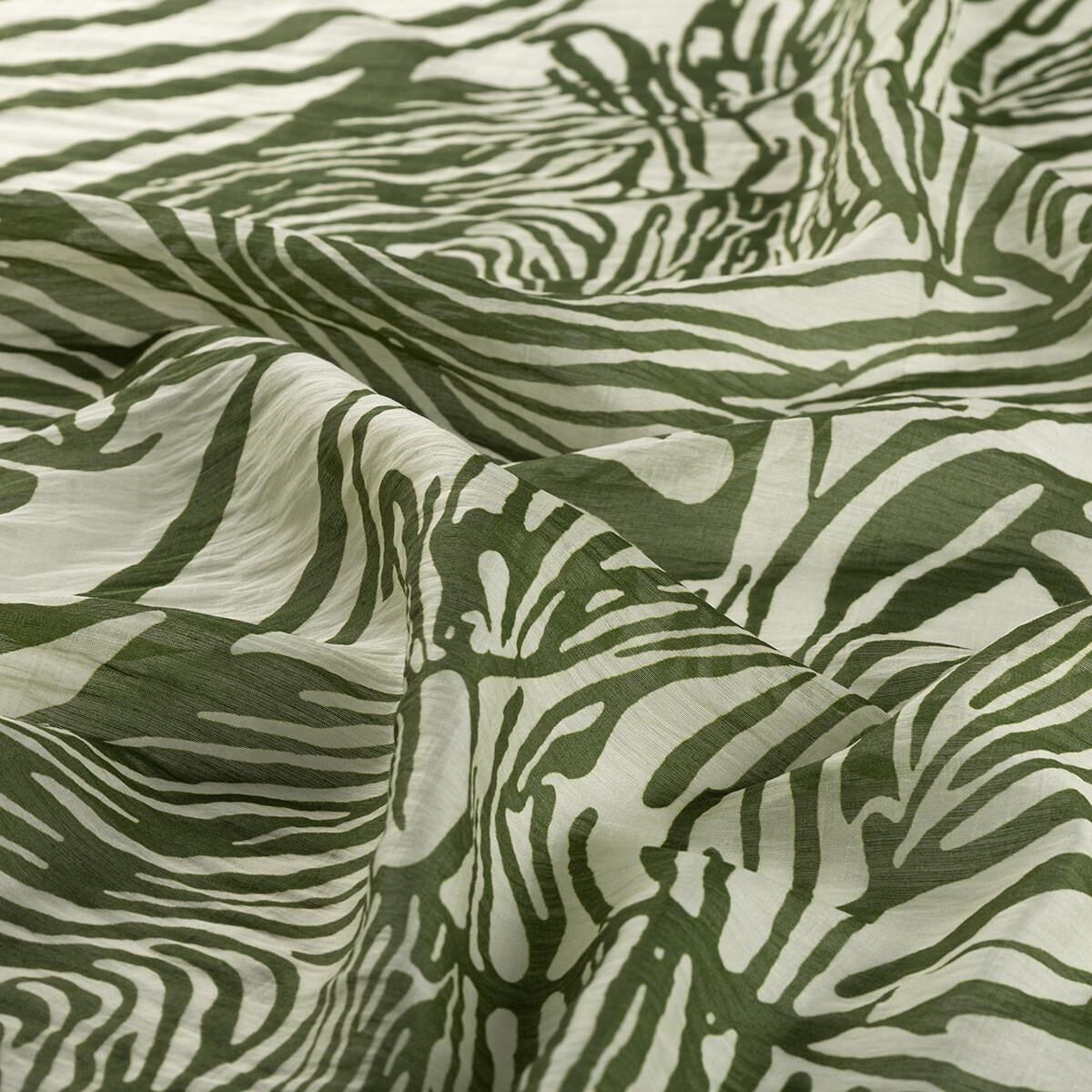 İpekevi Zebra Desenli Tensel Soft Eşarp 02236-Haki