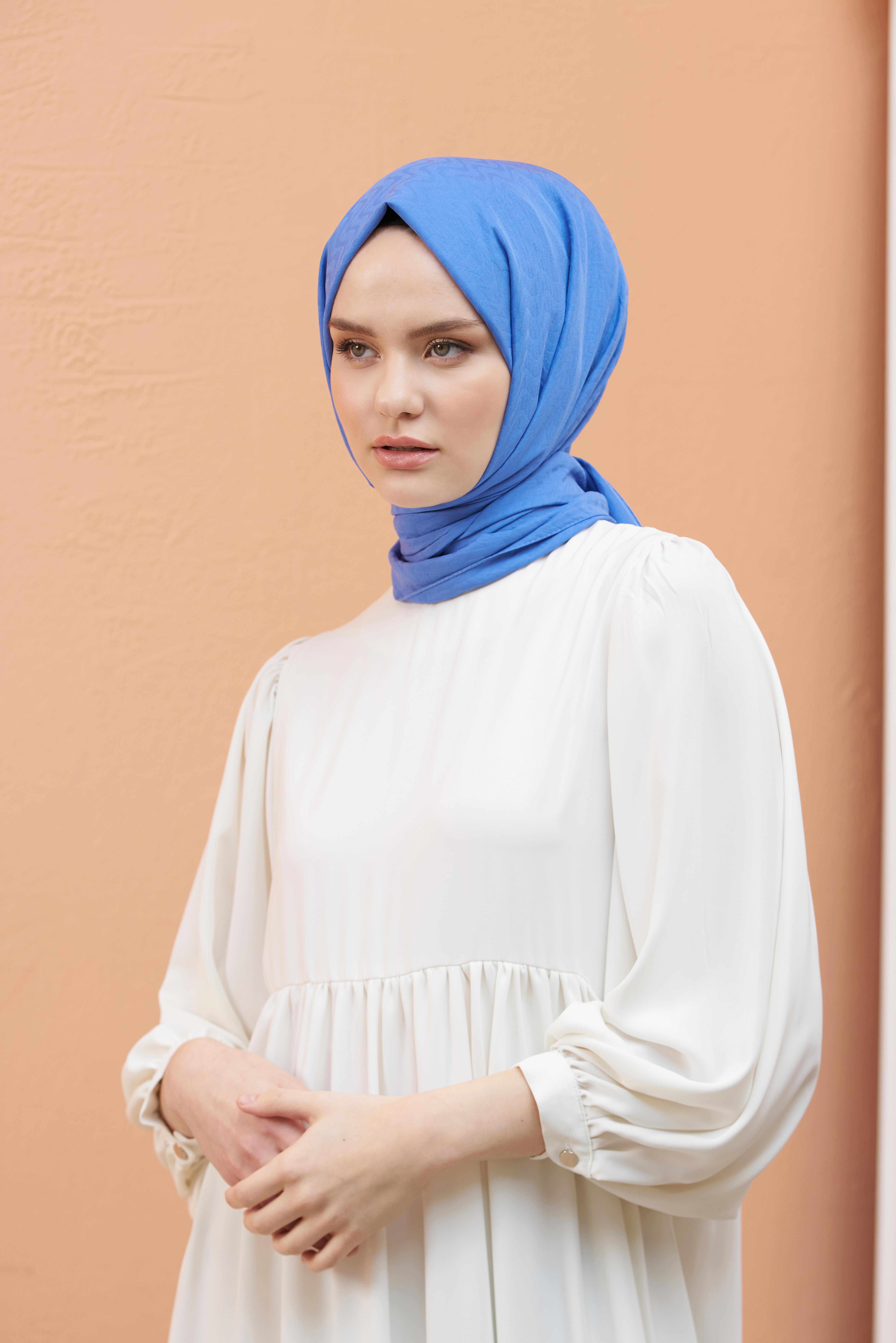 LEMON PAMUK ŞAL-Mavi