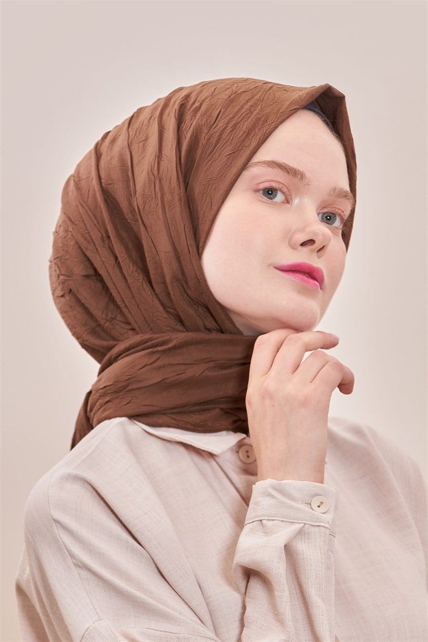 Loryan Scarf Viva Kraş Şal-Acı Kahve