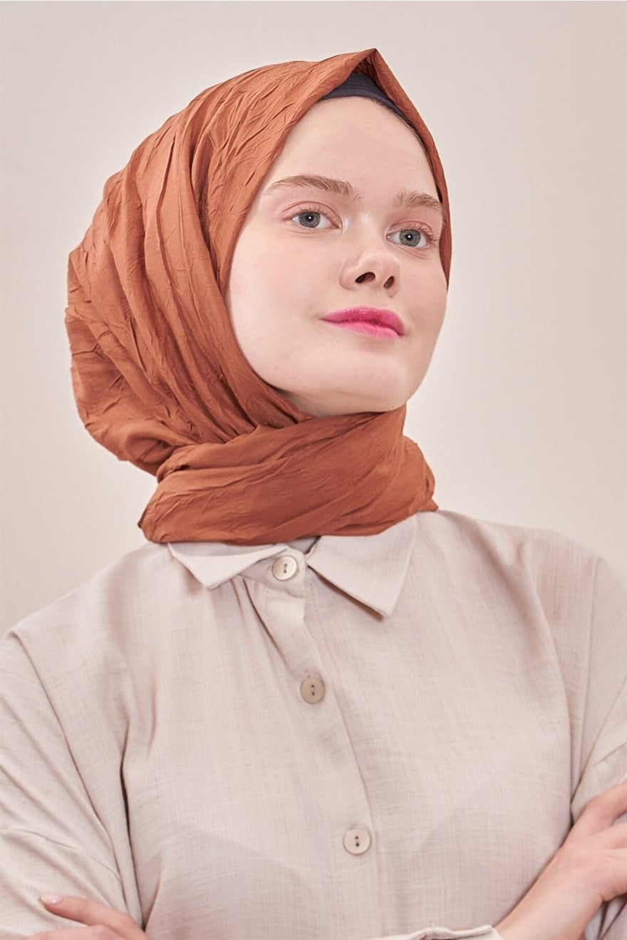 Loryan Scarf Viva Kraş Şal-Bakır