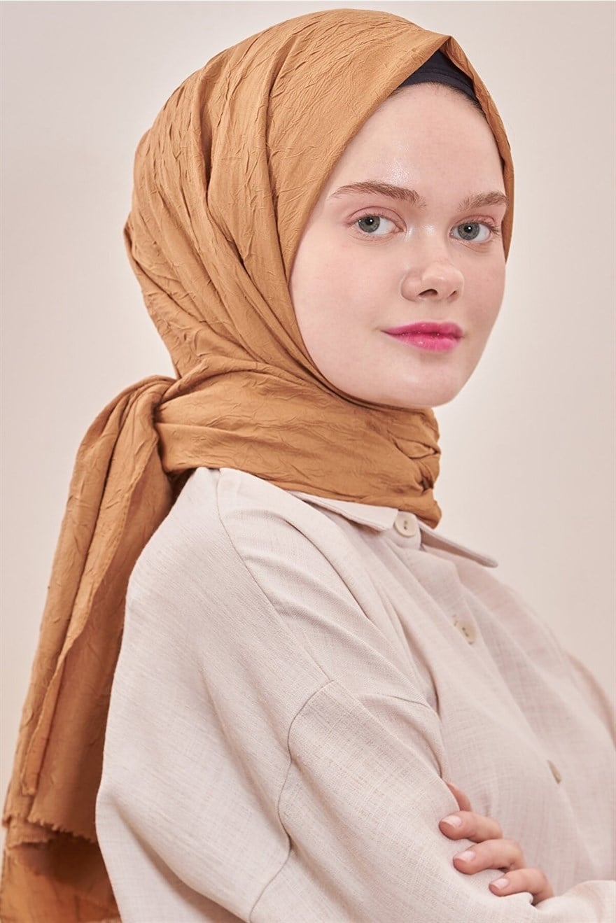 Loryan Scarf Viva Kraş Şal-Camel