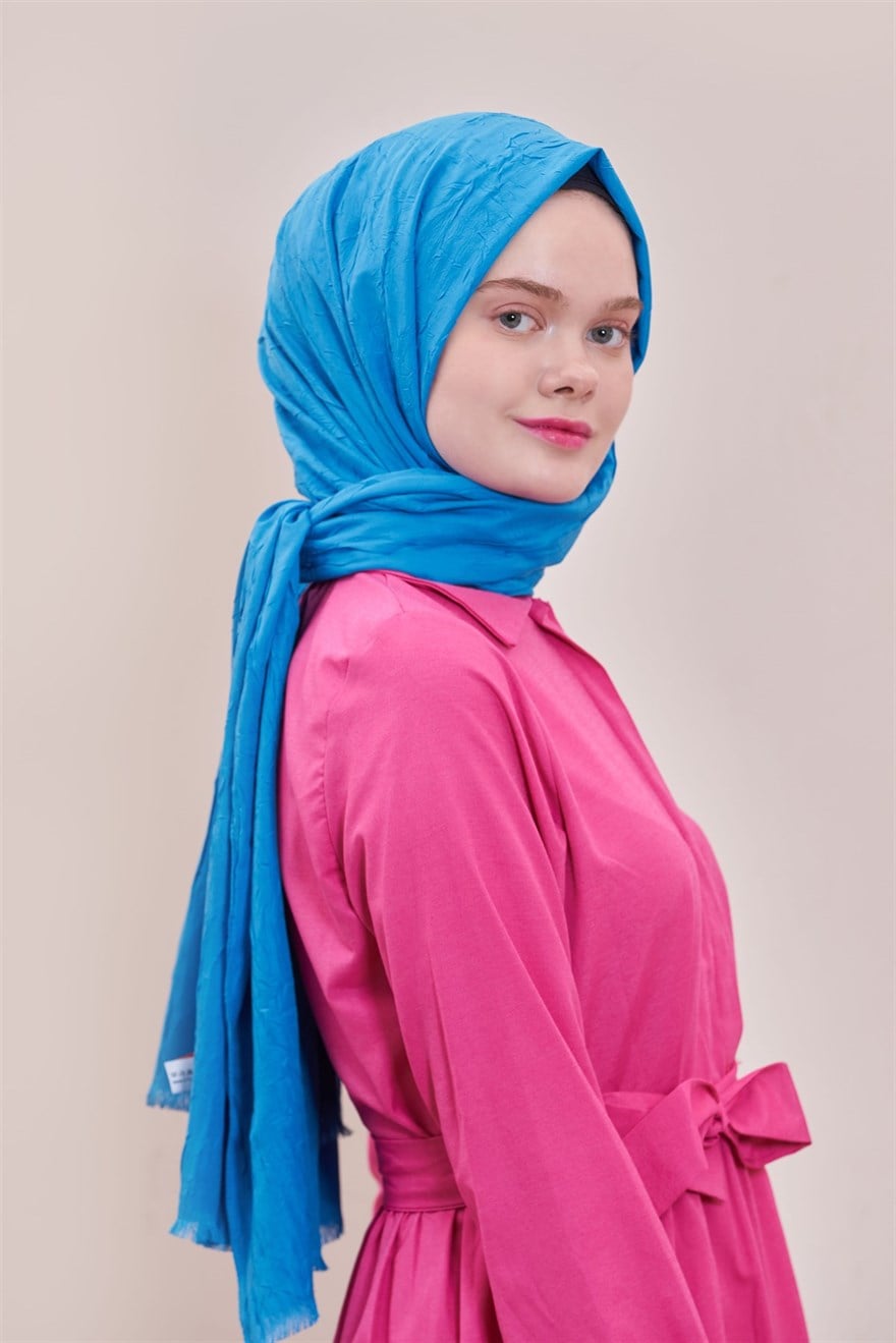 Loryan Scarf Viva Kraş Şal-Mavi