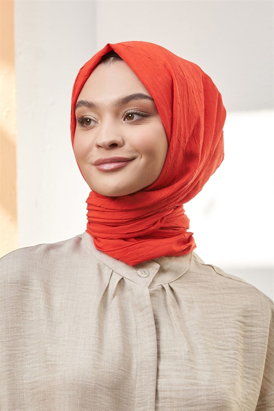 Loryan Scarf Viva Kraş Şal-Mercan