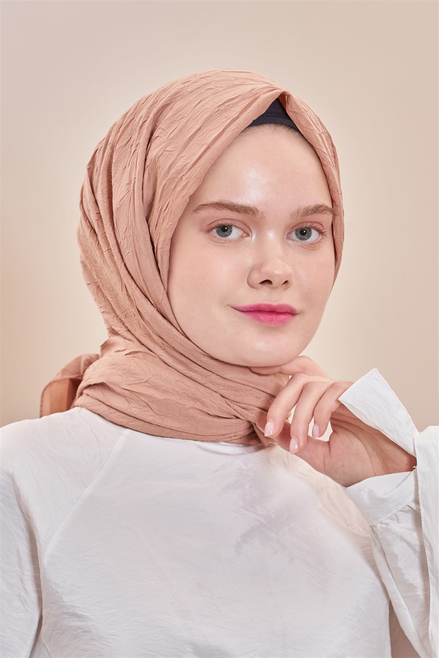 Loryan Scarf Viva Kraş Şal-Soğan Kabuğu