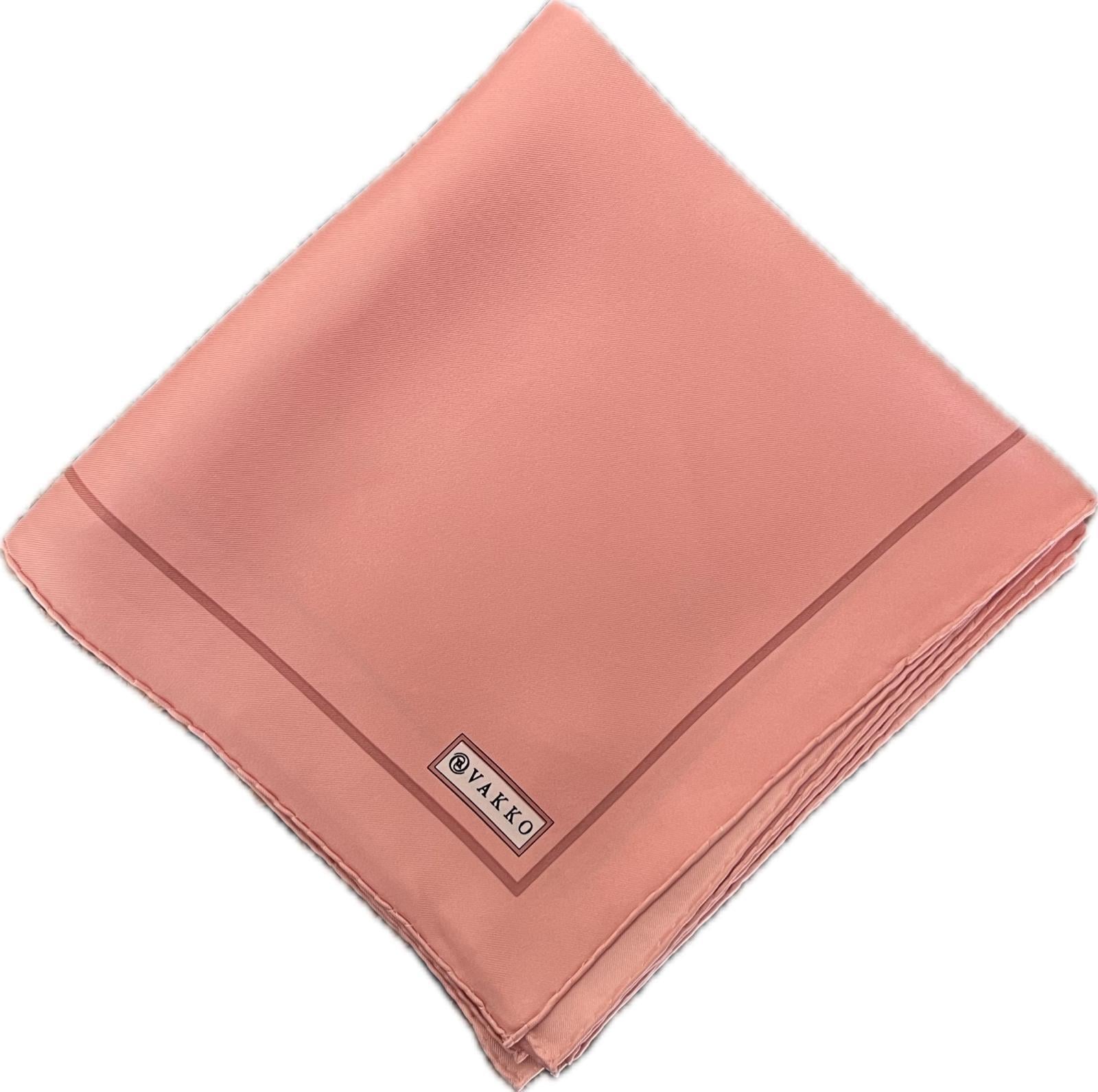 Vakko Düz Renk Çerçeveli Tivil Eşarp 3000887-Pembe