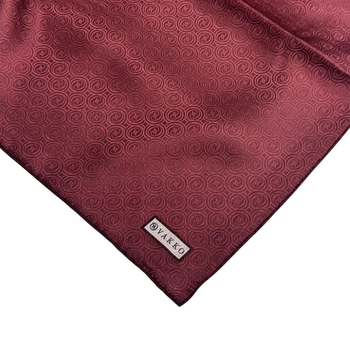Vakko İpek Jakar Monogram Eşarp 31815-M-Bordo