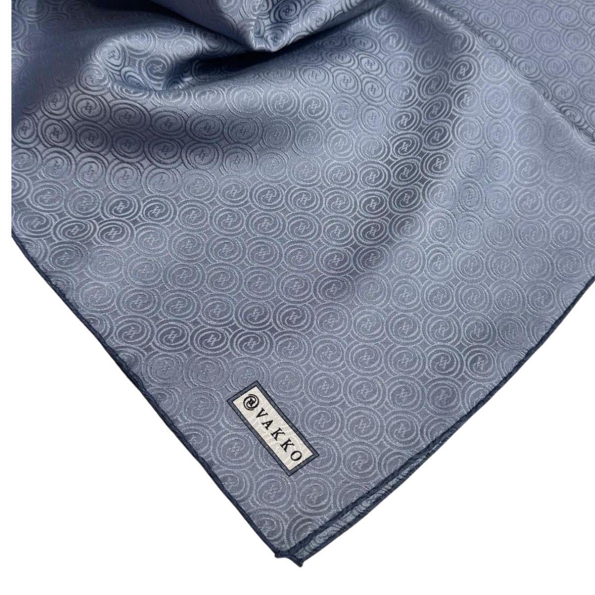 Vakko İpek Jakar Monogram Eşarp 31815-M-Antrasit Melanj
