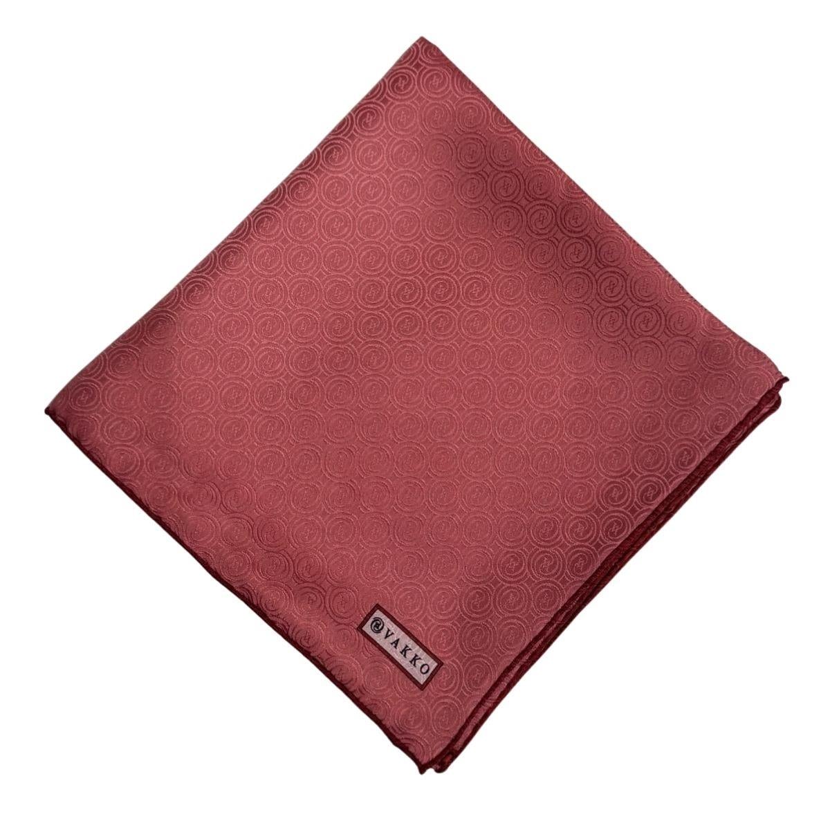 Vakko İpek Jakar Monogram Eşarp 31815-M-Gül Kurusu