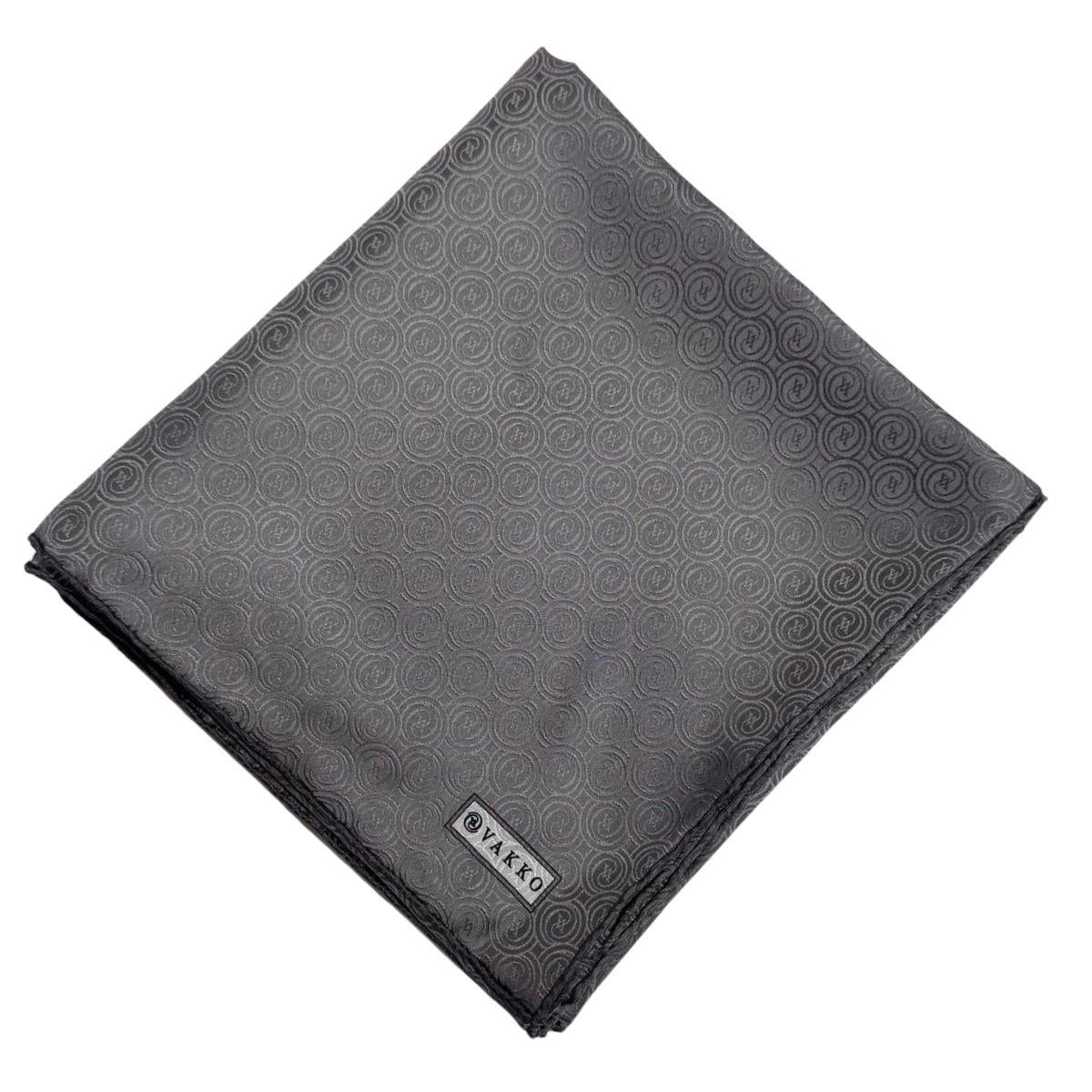 Vakko İpek Jakar Monogram Eşarp 31815-M-Gri