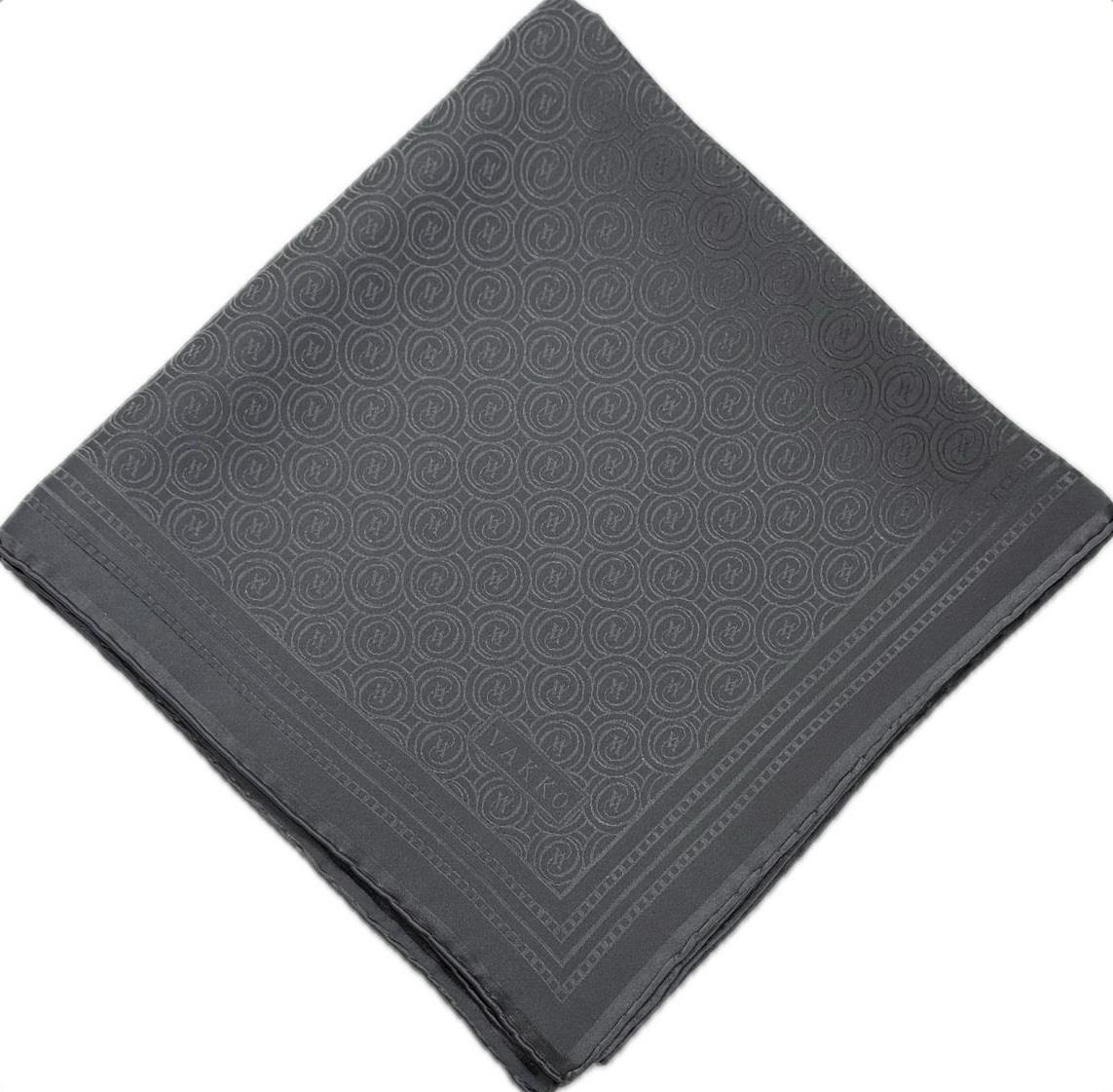 Vakko Jakar Monogram İpek Eşarp 41363-Gri