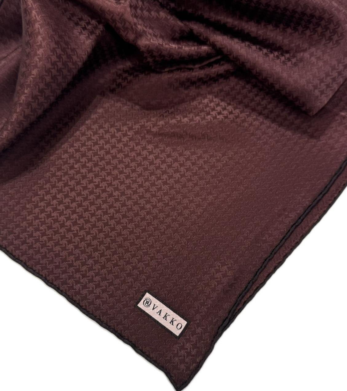 Vakko Jakarlı İpek Eşarp 31815-J-Bordo