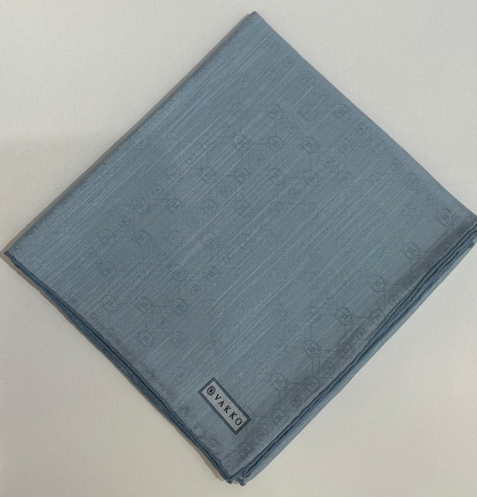 Vakko Monogram Pamuk İpek Eşarp 3000655-Açık Yeşil