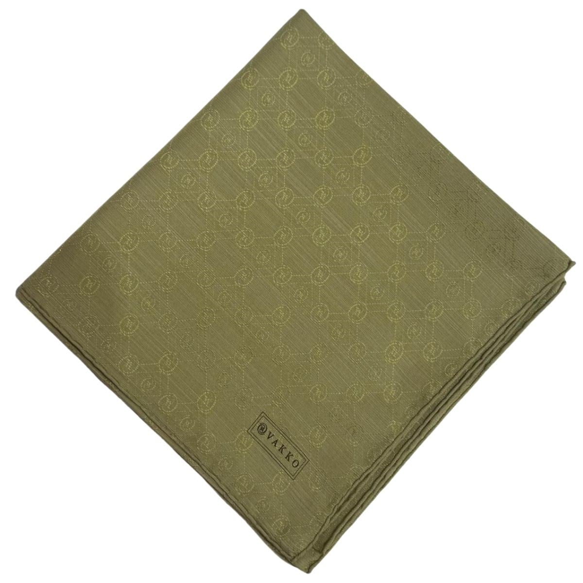 Vakko Monogram Pamuk İpek Eşarp 40829-Yeni Açık Yeşil