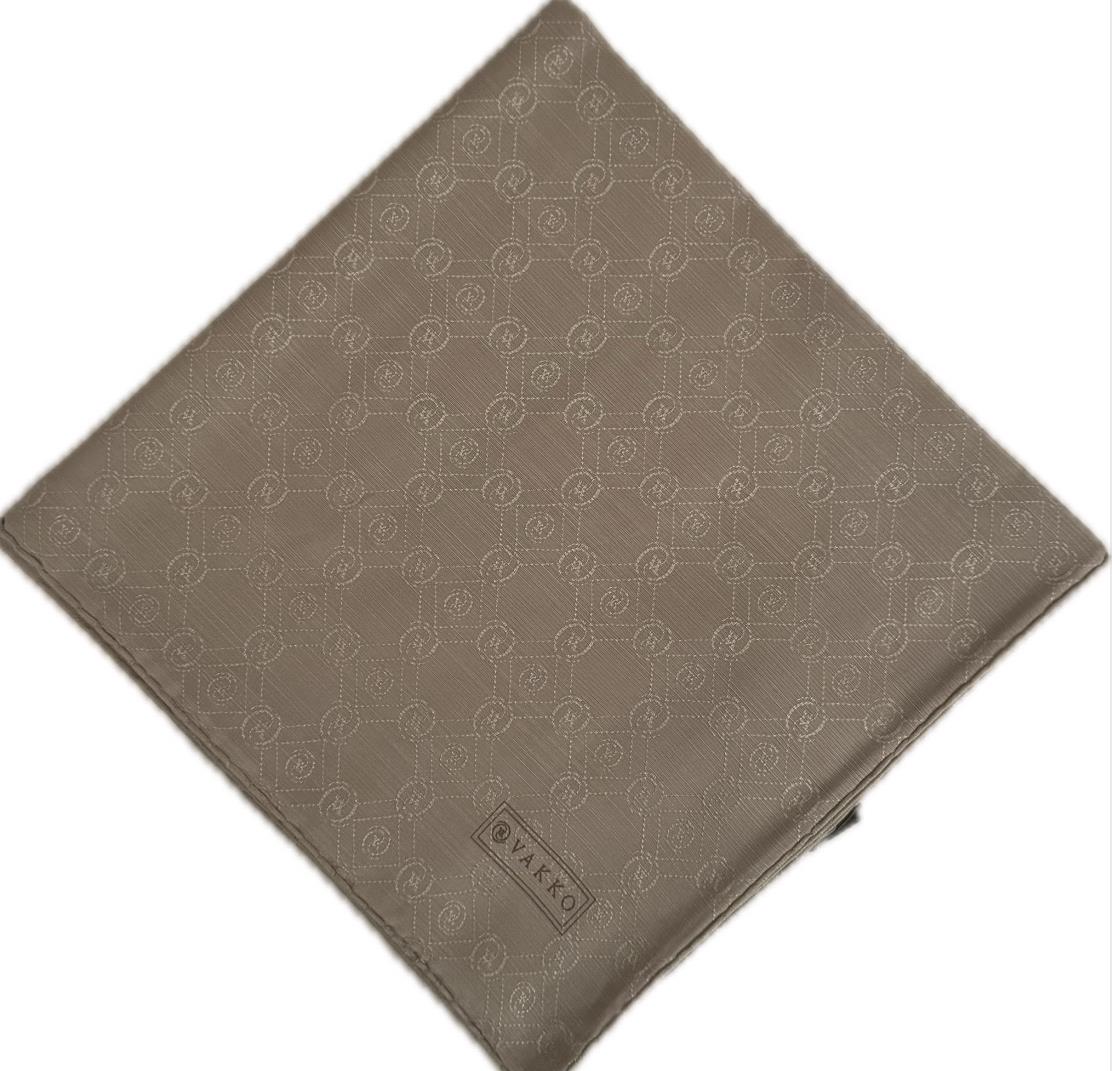 Vakko Monogram Pamuk İpek Eşarp 40829-Vizon