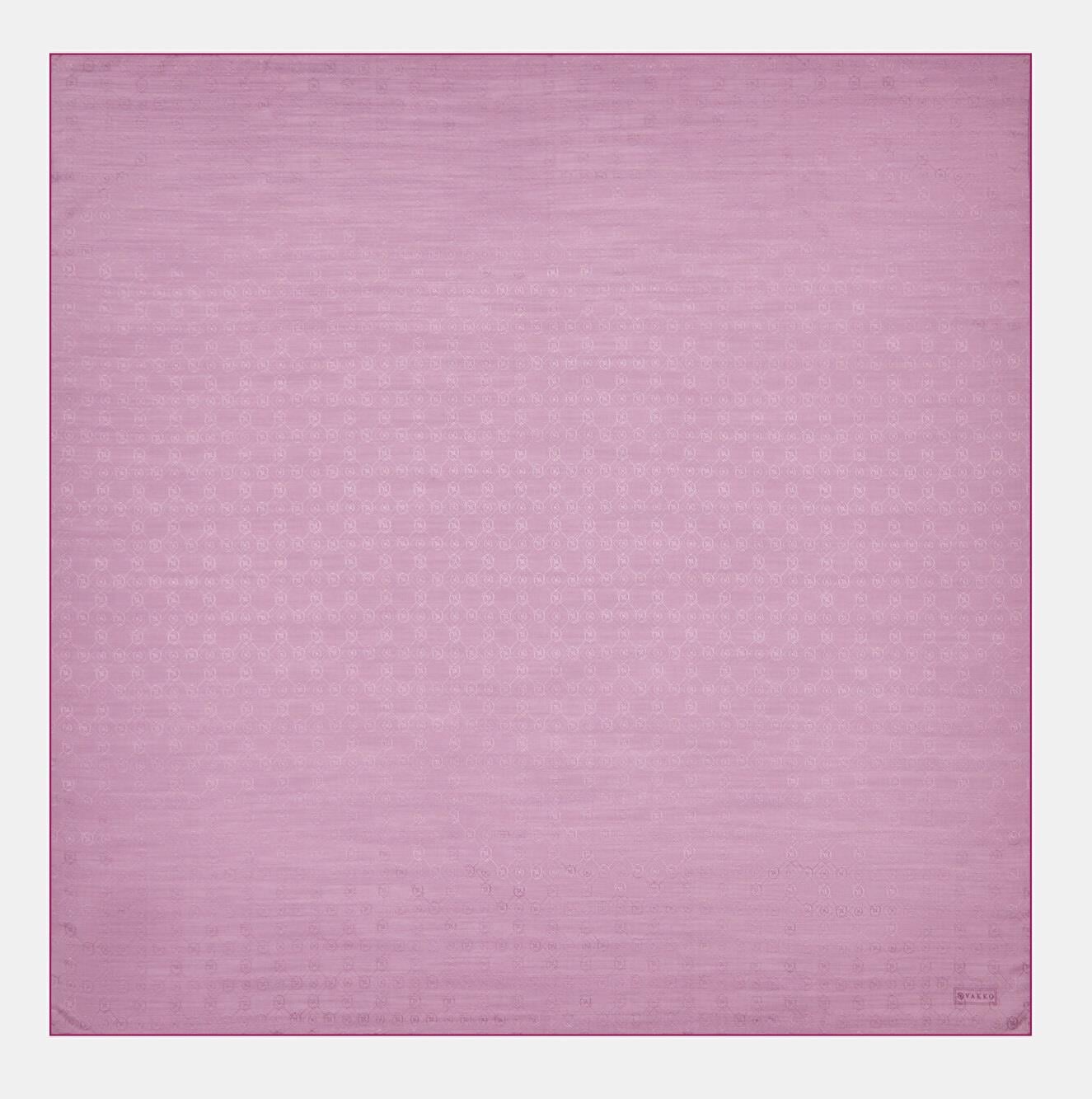 Vakko Monogram Pamuk İpek Eşarp 40829-Lila