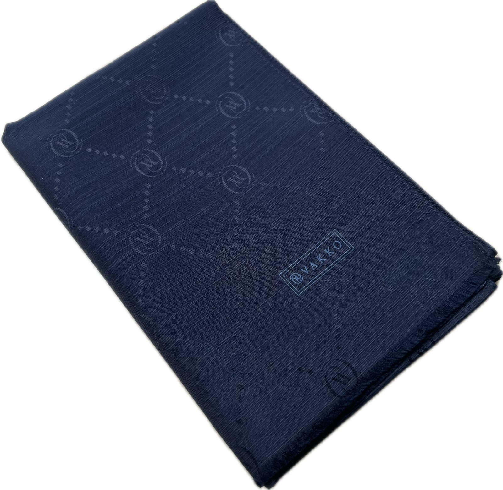Vakko Monogram Pamuk İpek Şal 30011260-Koyu Lacivert