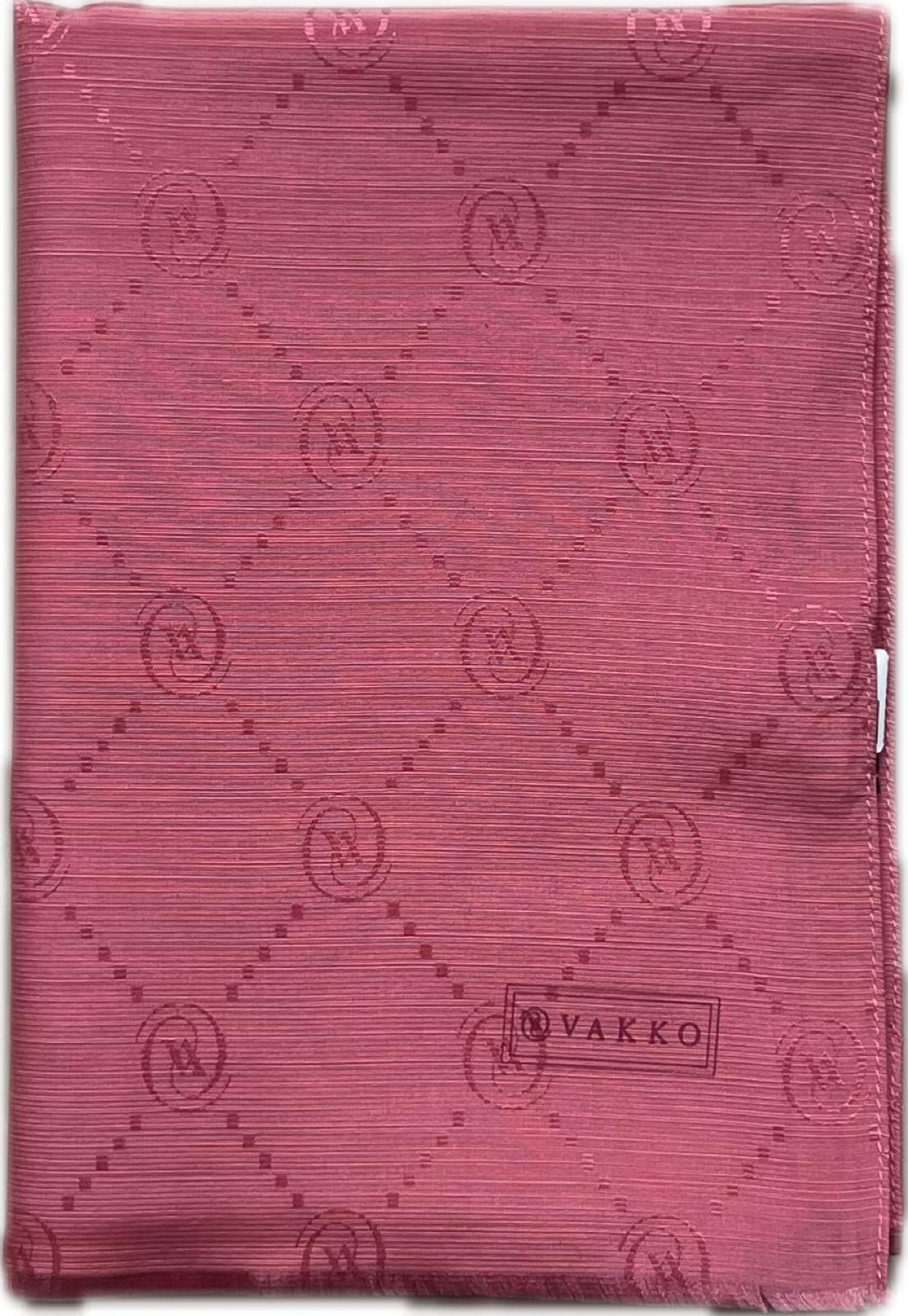 Vakko Monogram Pamuk İpek Şal 30011260-Pembe