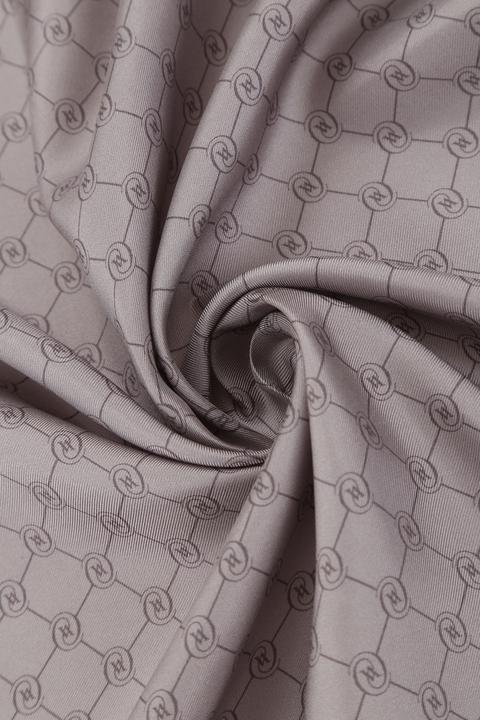 Vakko Monogram Tivil İpek Şal 300088-Gri