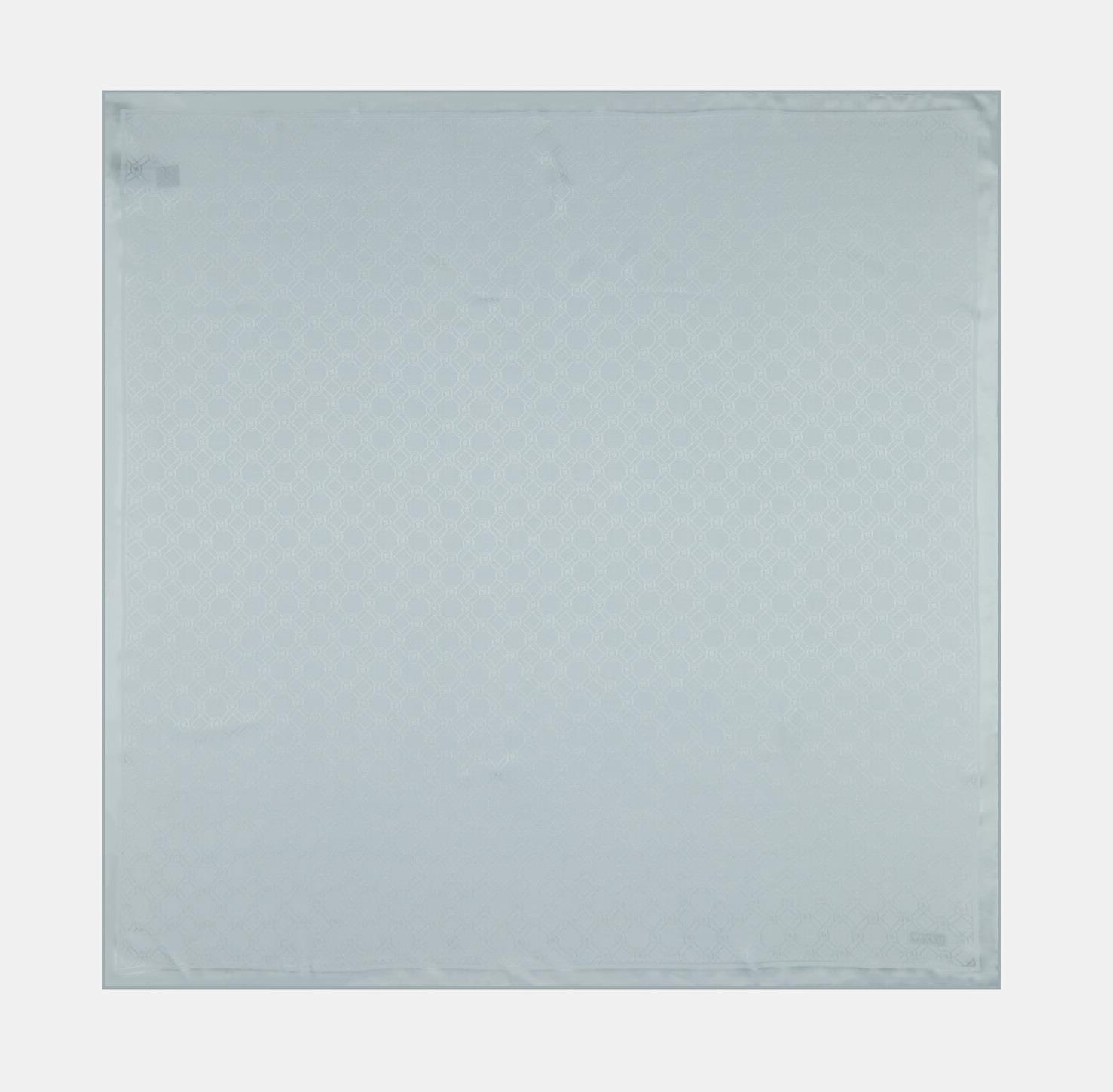 Vakko Özel Seri Monogram Jakarlı Eşarp 40843-Açık Gri