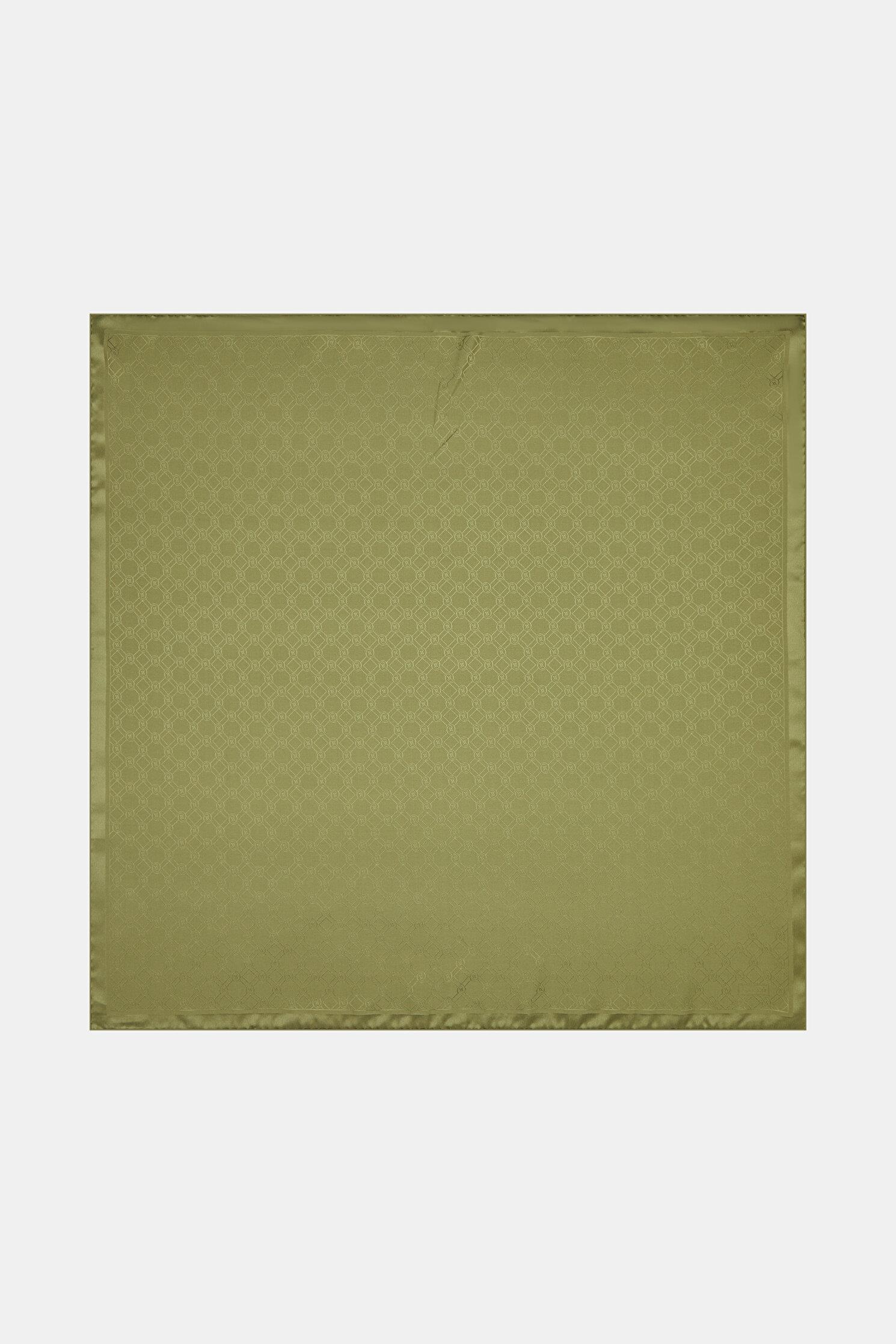 Vakko Özel Seri Monogram Jakarlı Eşarp 40843-Haki