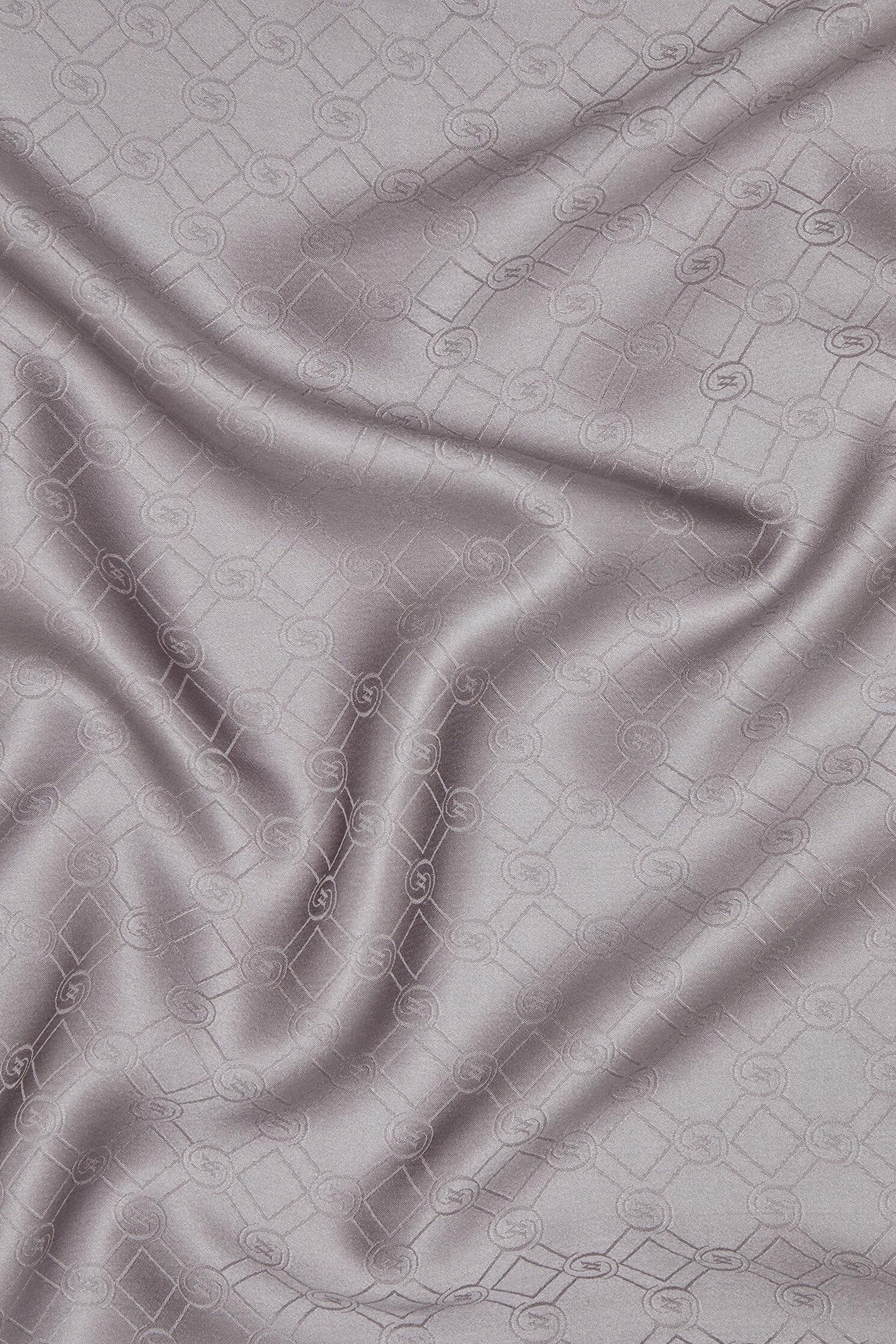 Vakko Özel Seri Monogram Jakarlı Eşarp 40843-Gri