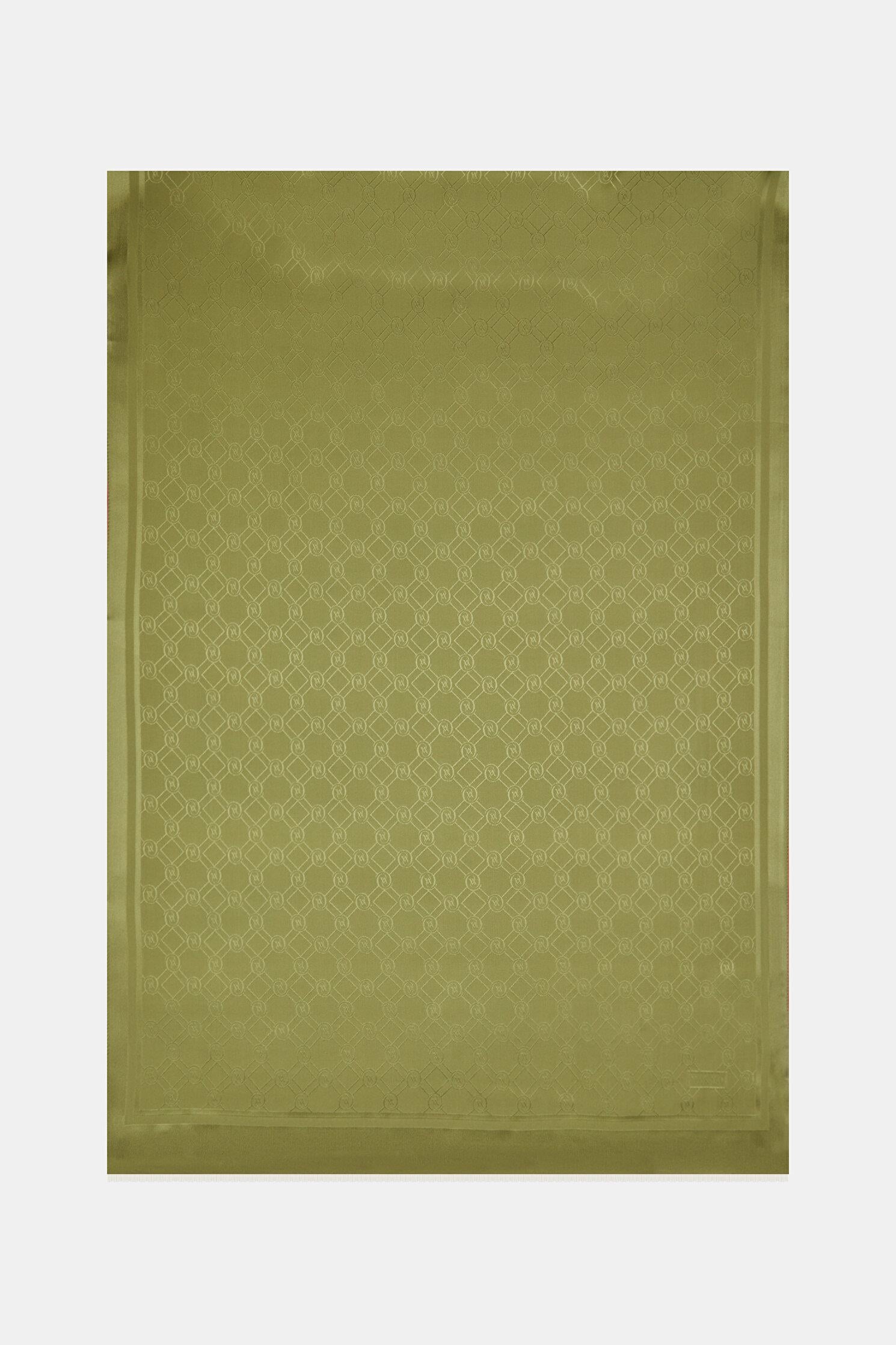 Vakko Özel Seri Monogram Jakarlı Şal 40830-Haki