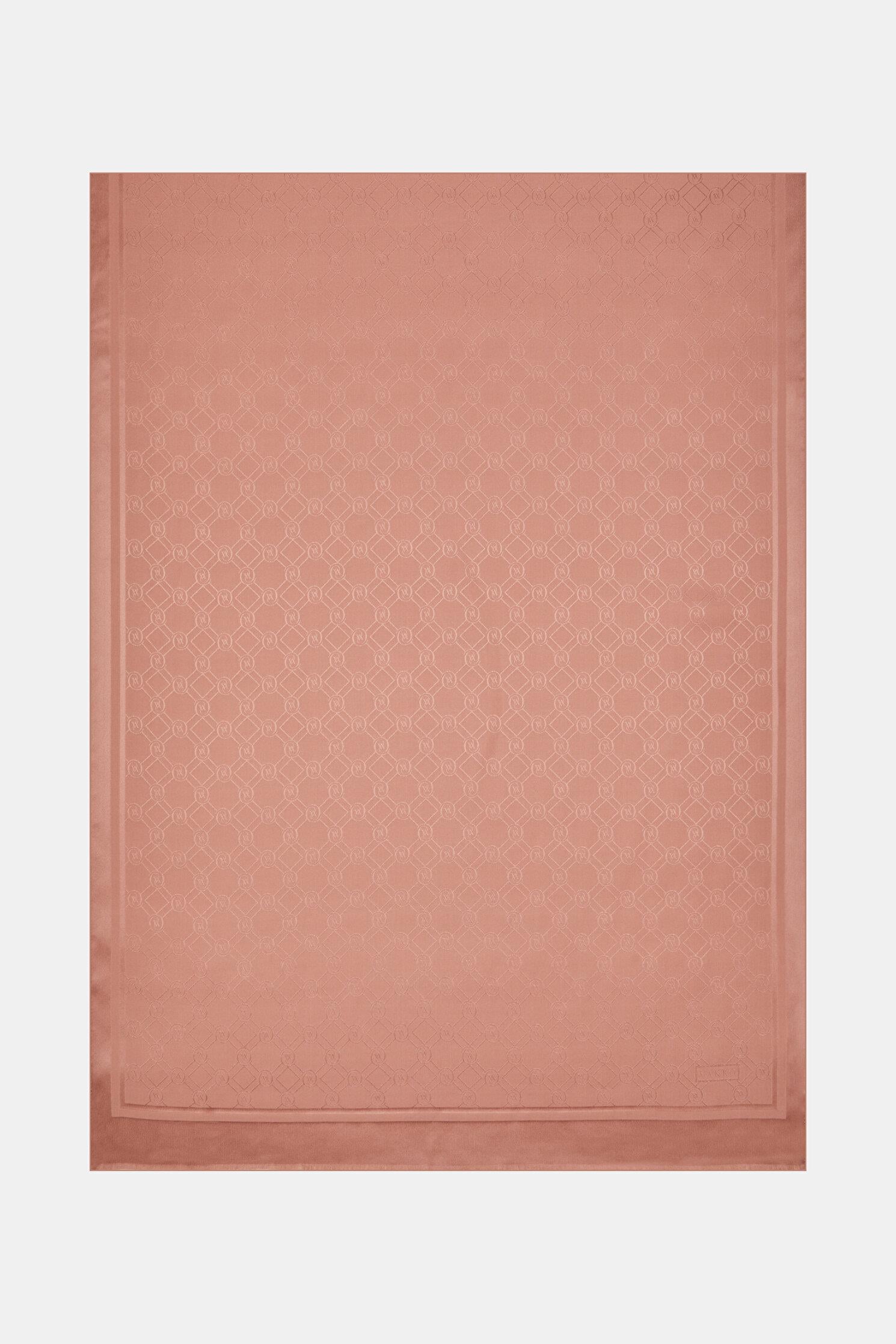 Vakko Özel Seri Monogram Jakarlı Şal 40830-Gül Kurusu