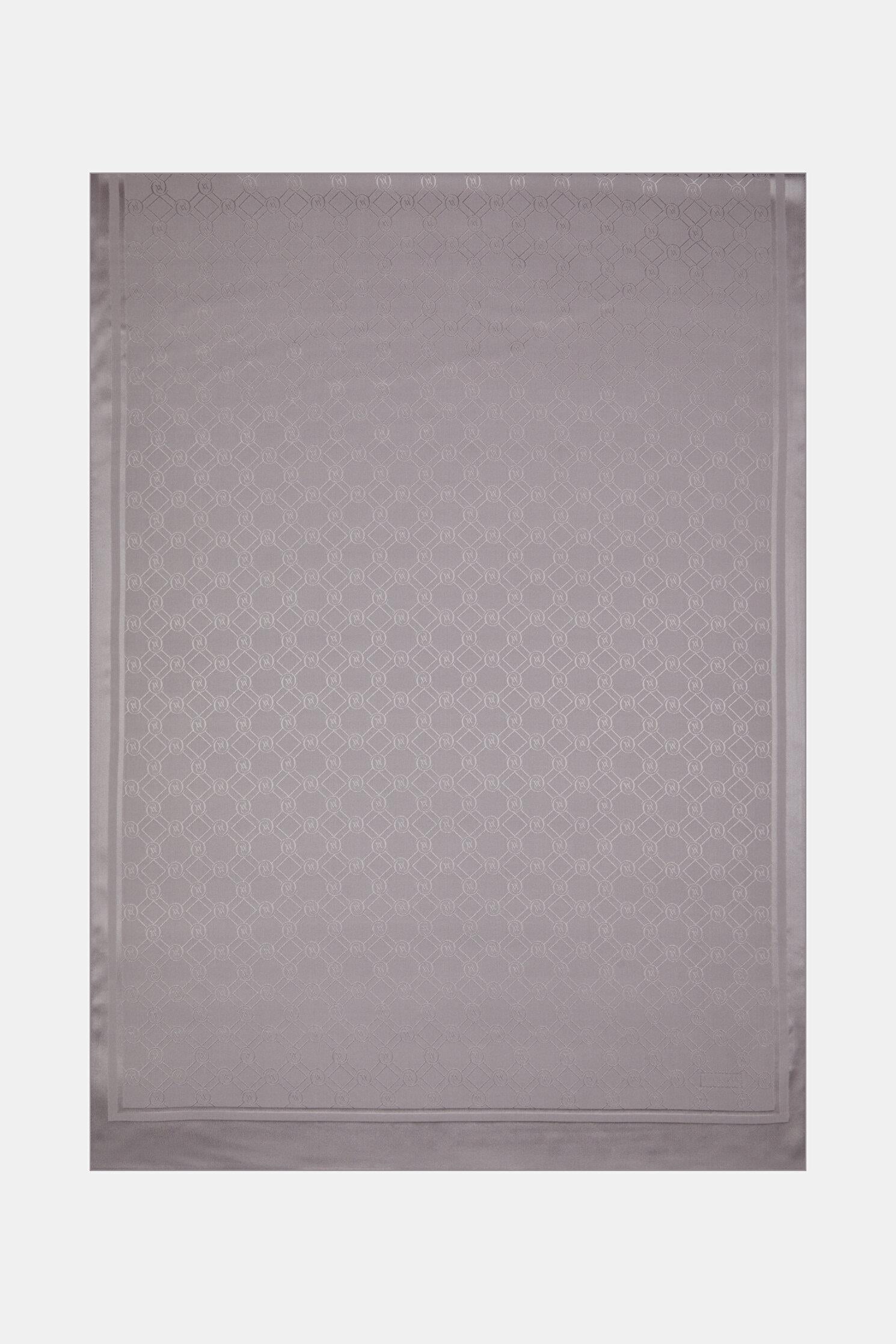 Vakko Özel Seri Monogram Jakarlı Şal 40830-Gri