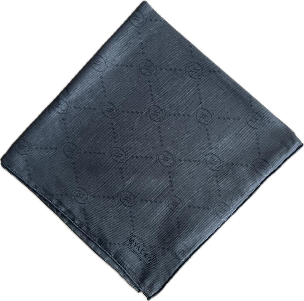 Vakko Pamuk İpek Monogram Eşarp 3001126-İndigo