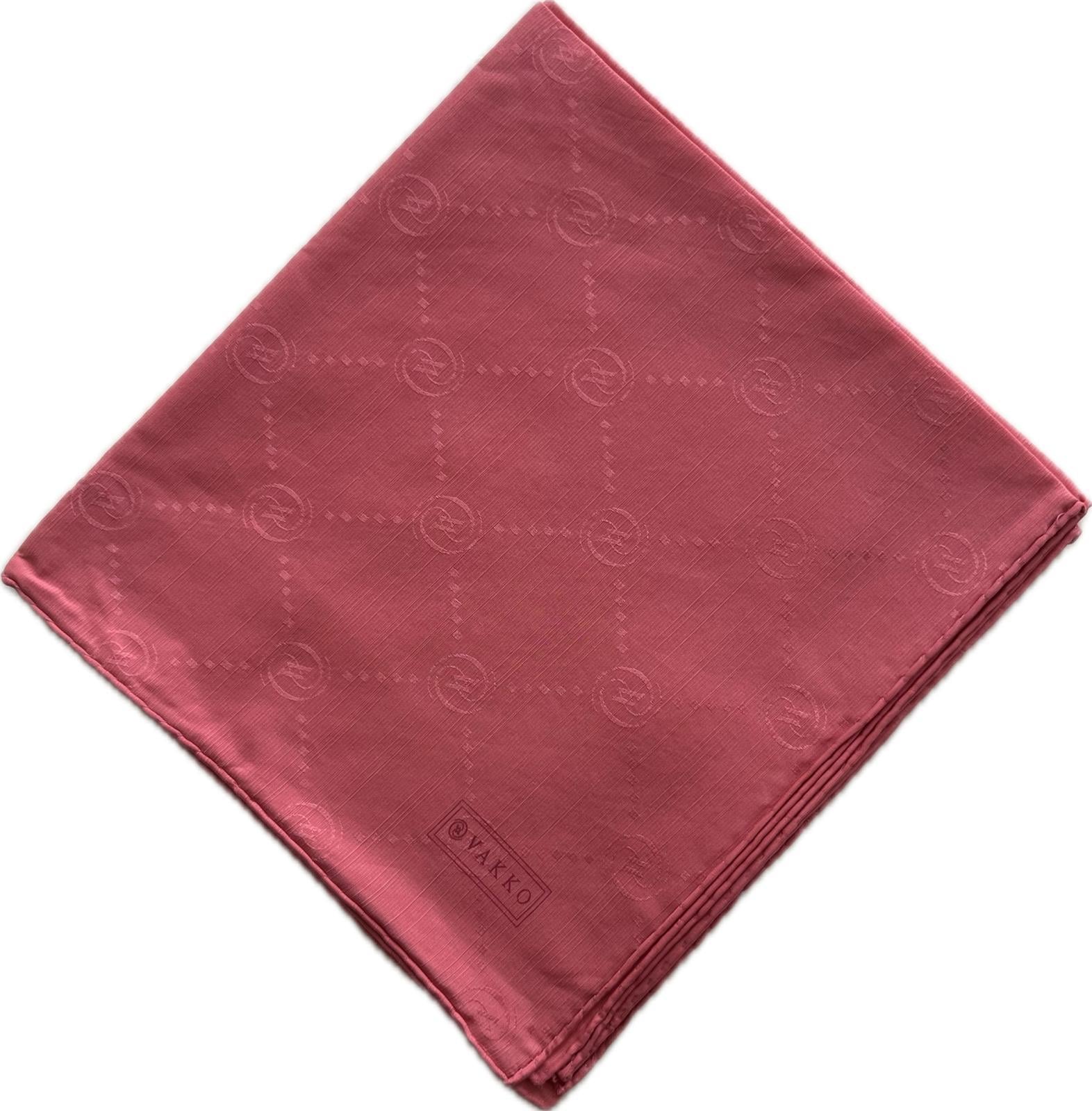 Vakko Pamuk İpek Monogram Eşarp 3001126-Pembe