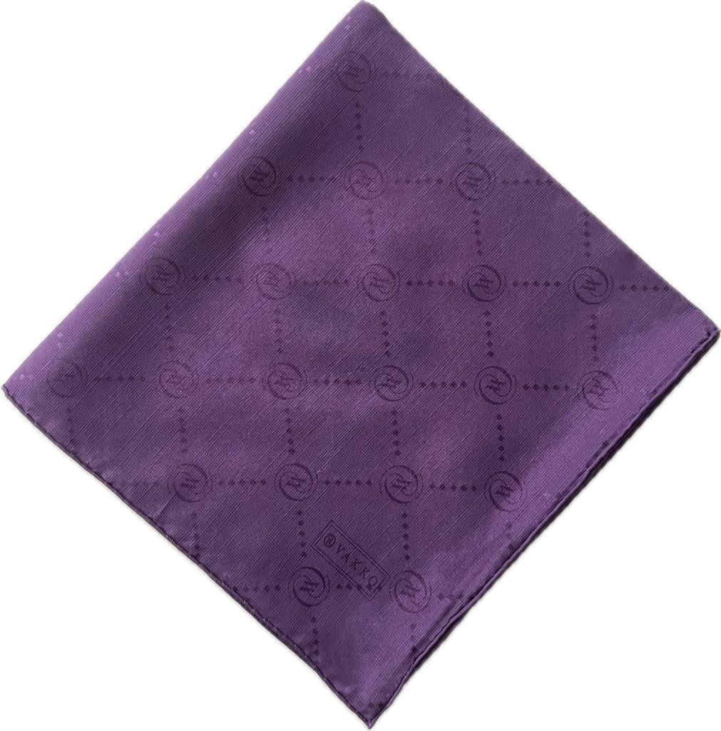 Vakko Pamuk İpek Monogram Eşarp 3001126-Mor