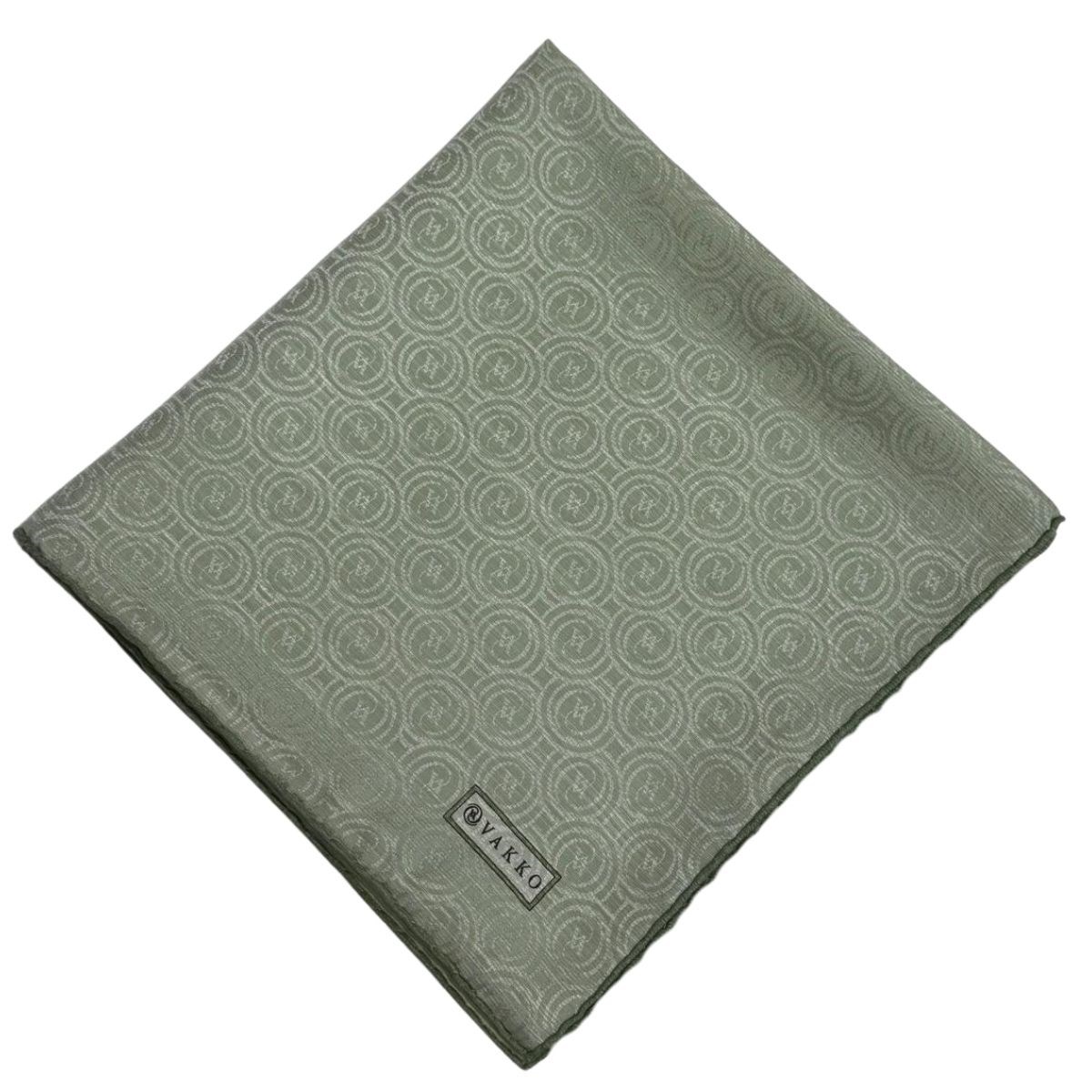 Vakko Pamuk İpek Monogram Eşarp 41727-Mint